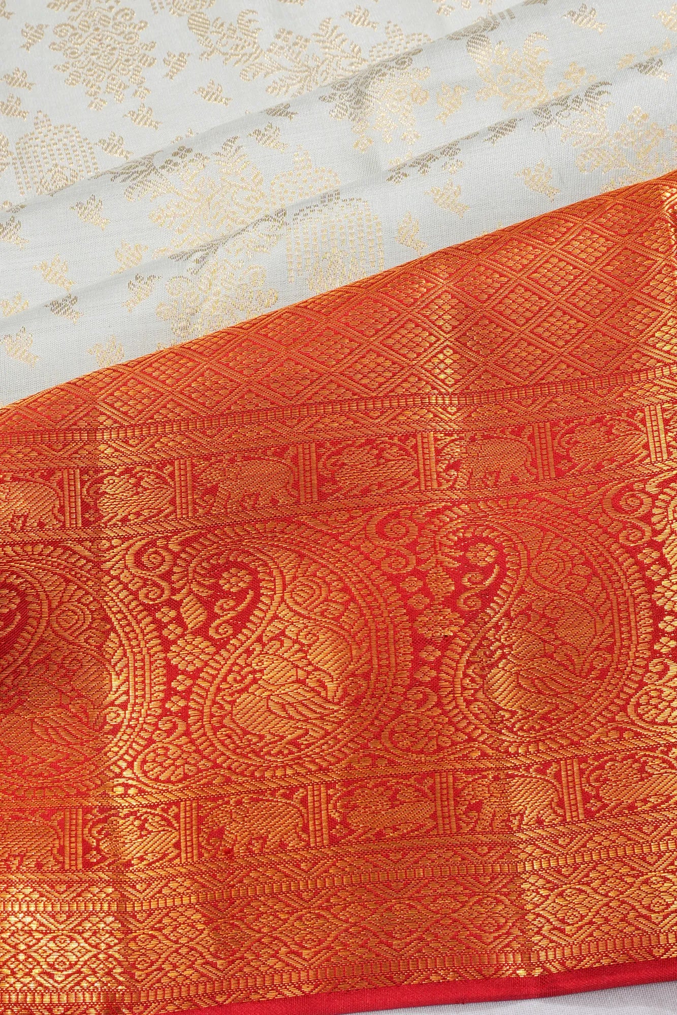 Taranga Kanchi Silk Brocade Sage Blue Saree