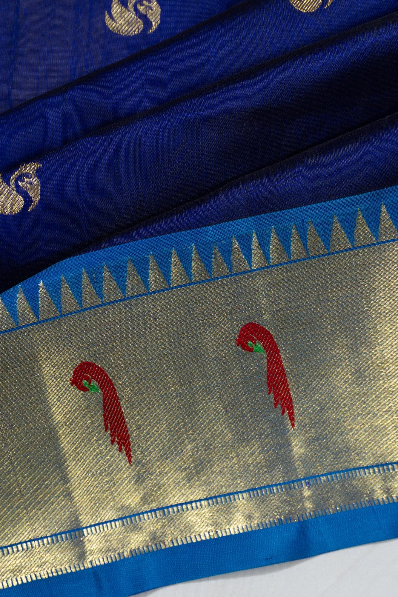 Venkatagiri Silk Butta Dark Blue Saree