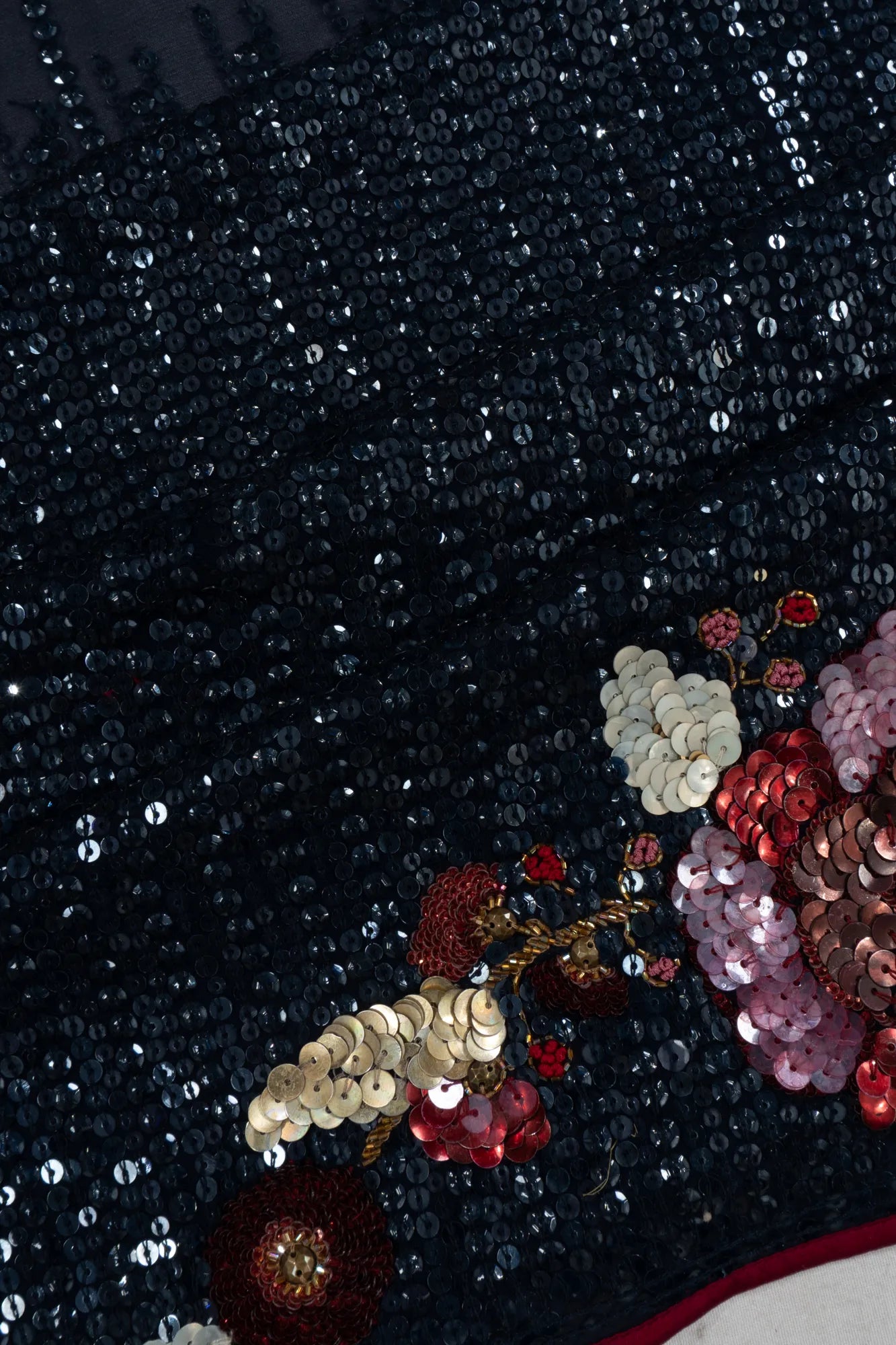 Georgette All Over Sequin Dark Blue Saree