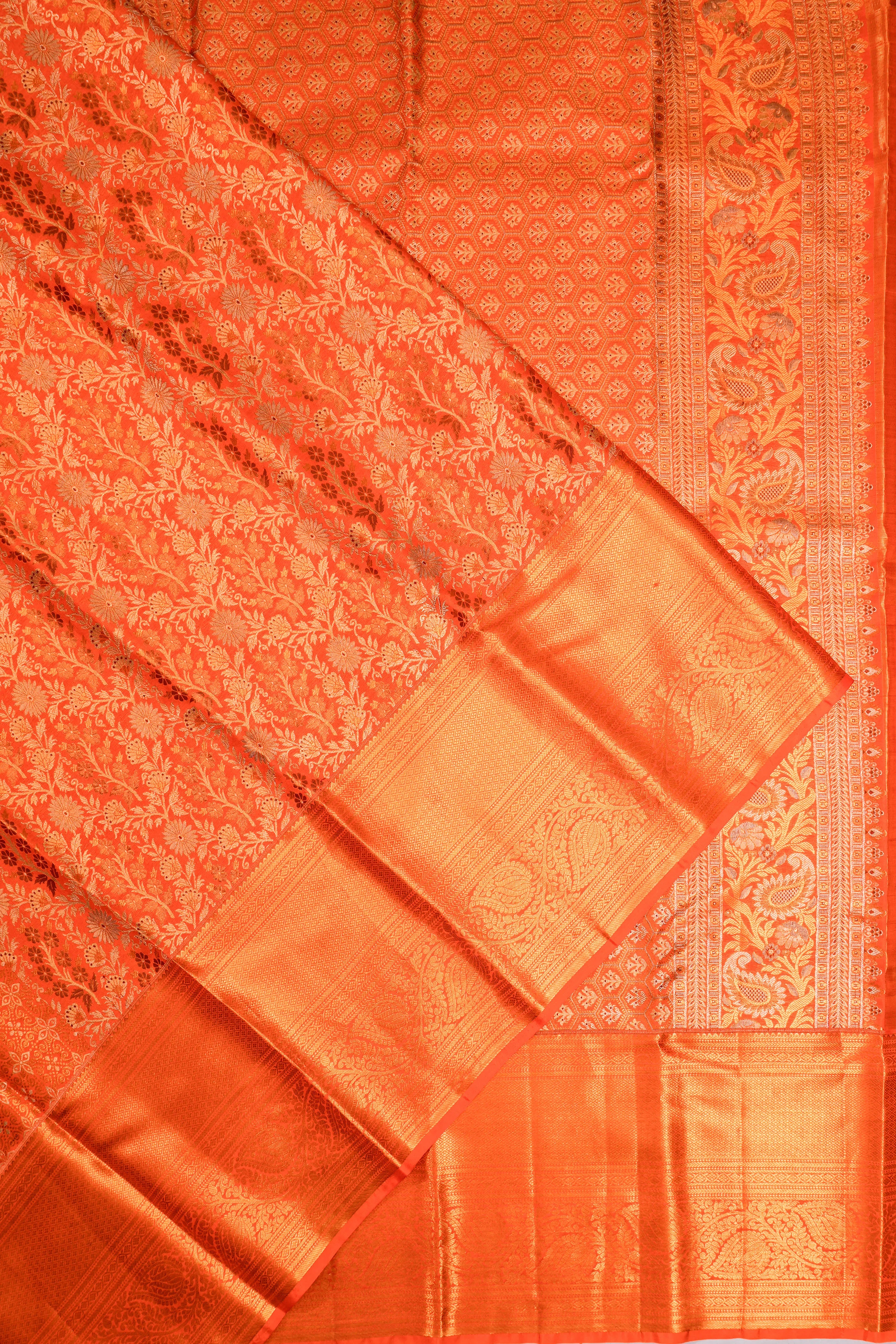 Kanchipuram Silk Jaal Red Saree