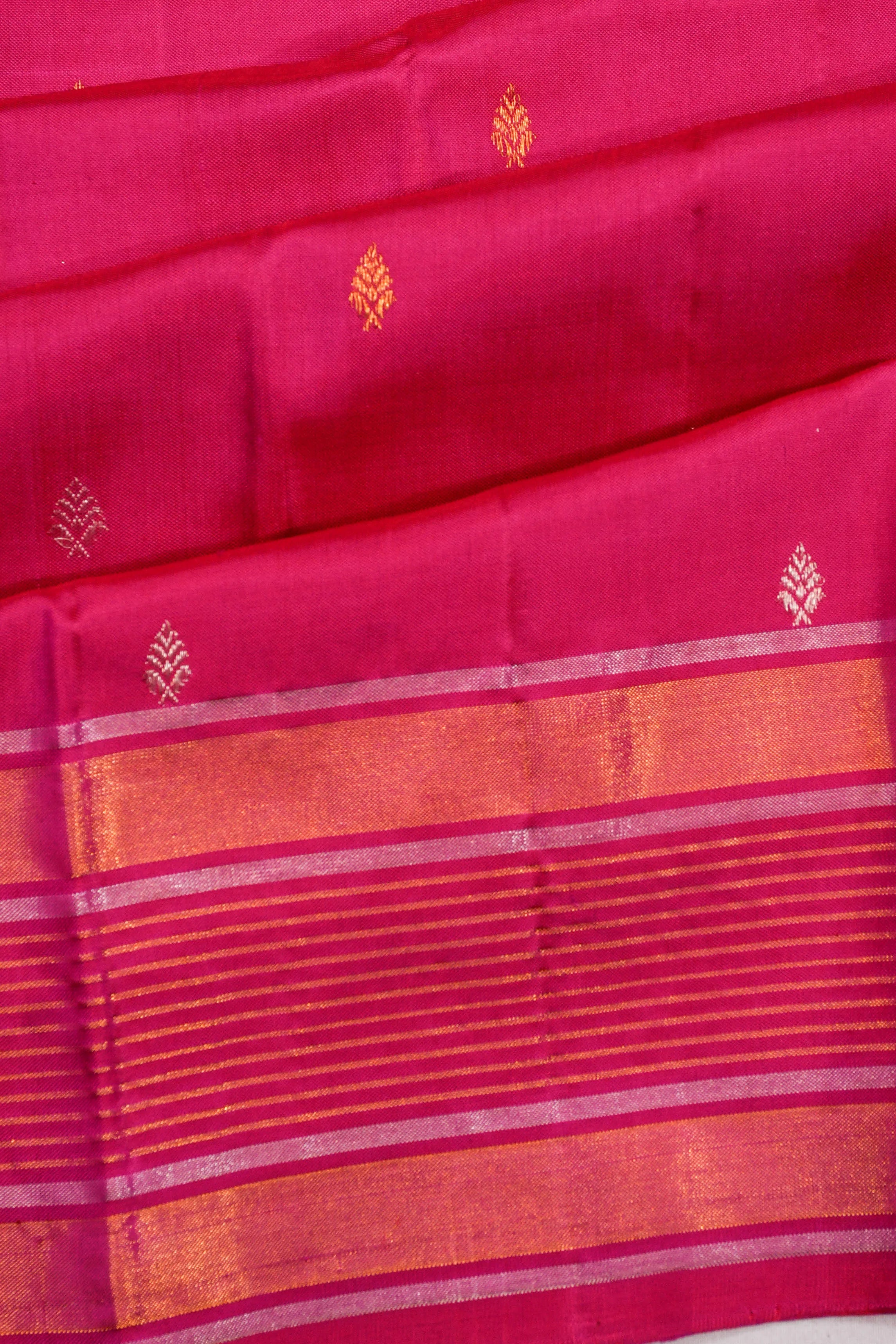 Kanchipuram Silk Butta Pink Sareee