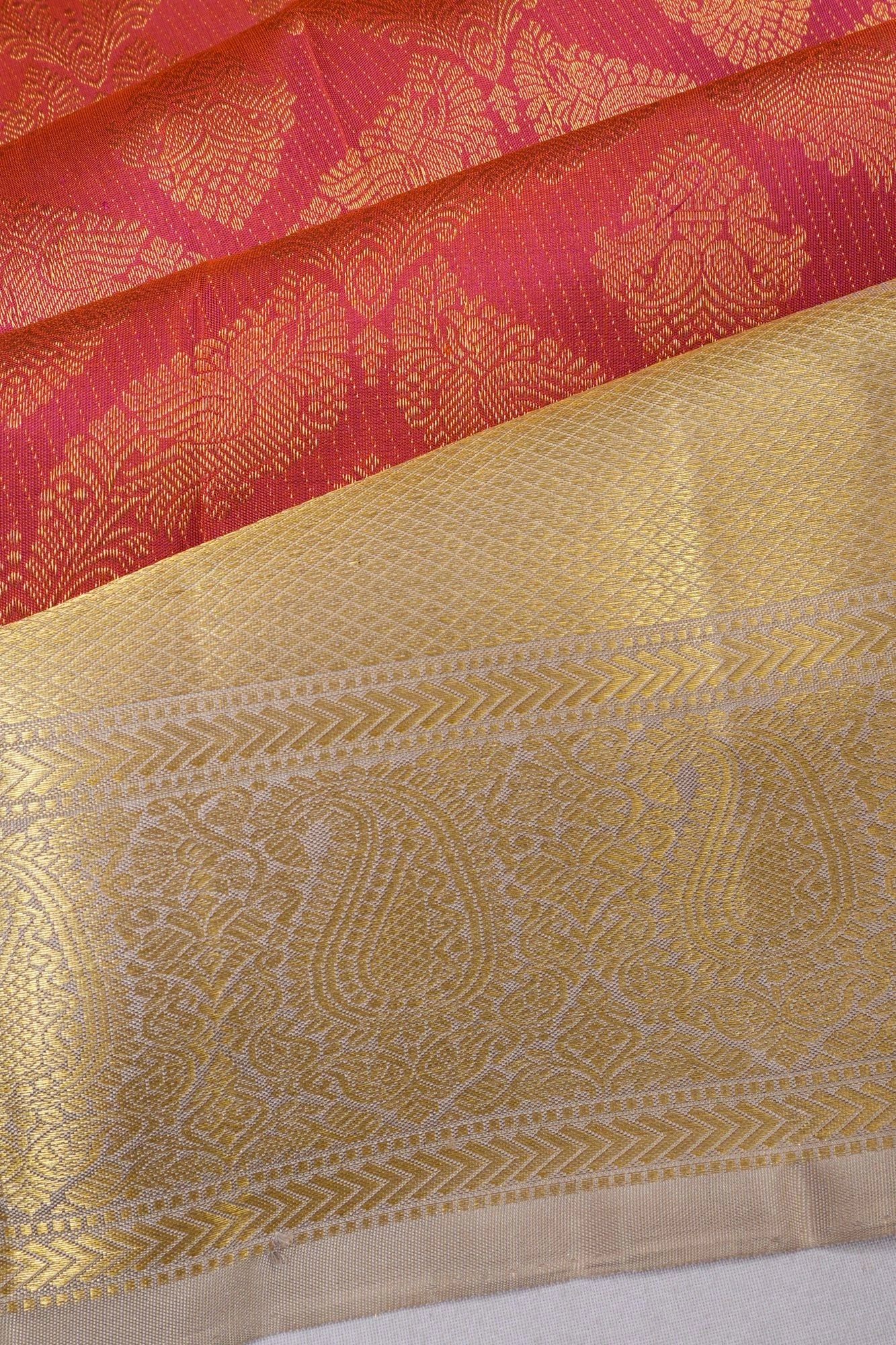 Classic Kanchipuram Silk Brocade Red Saree