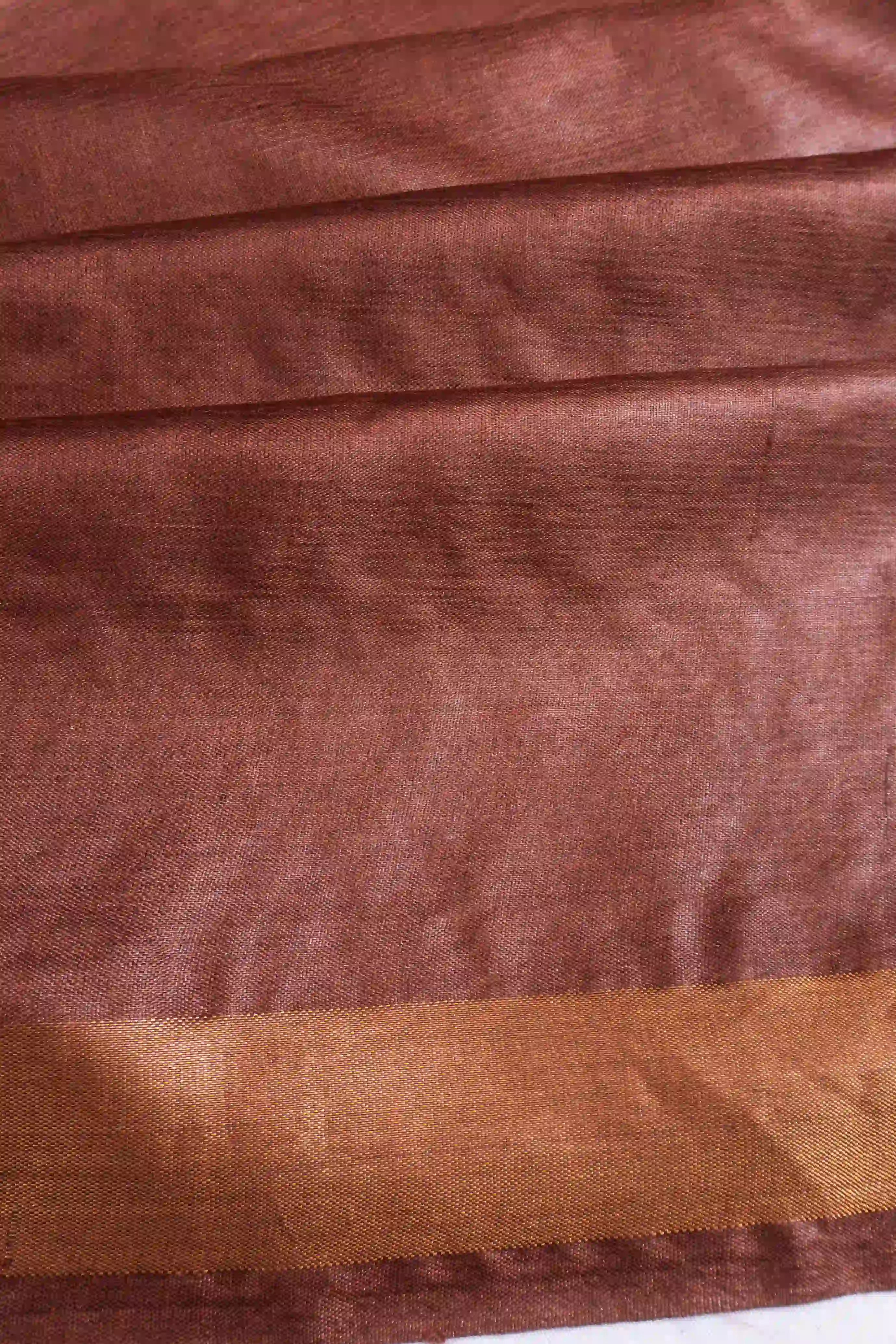 Kosa Silk Butta Brown Saree