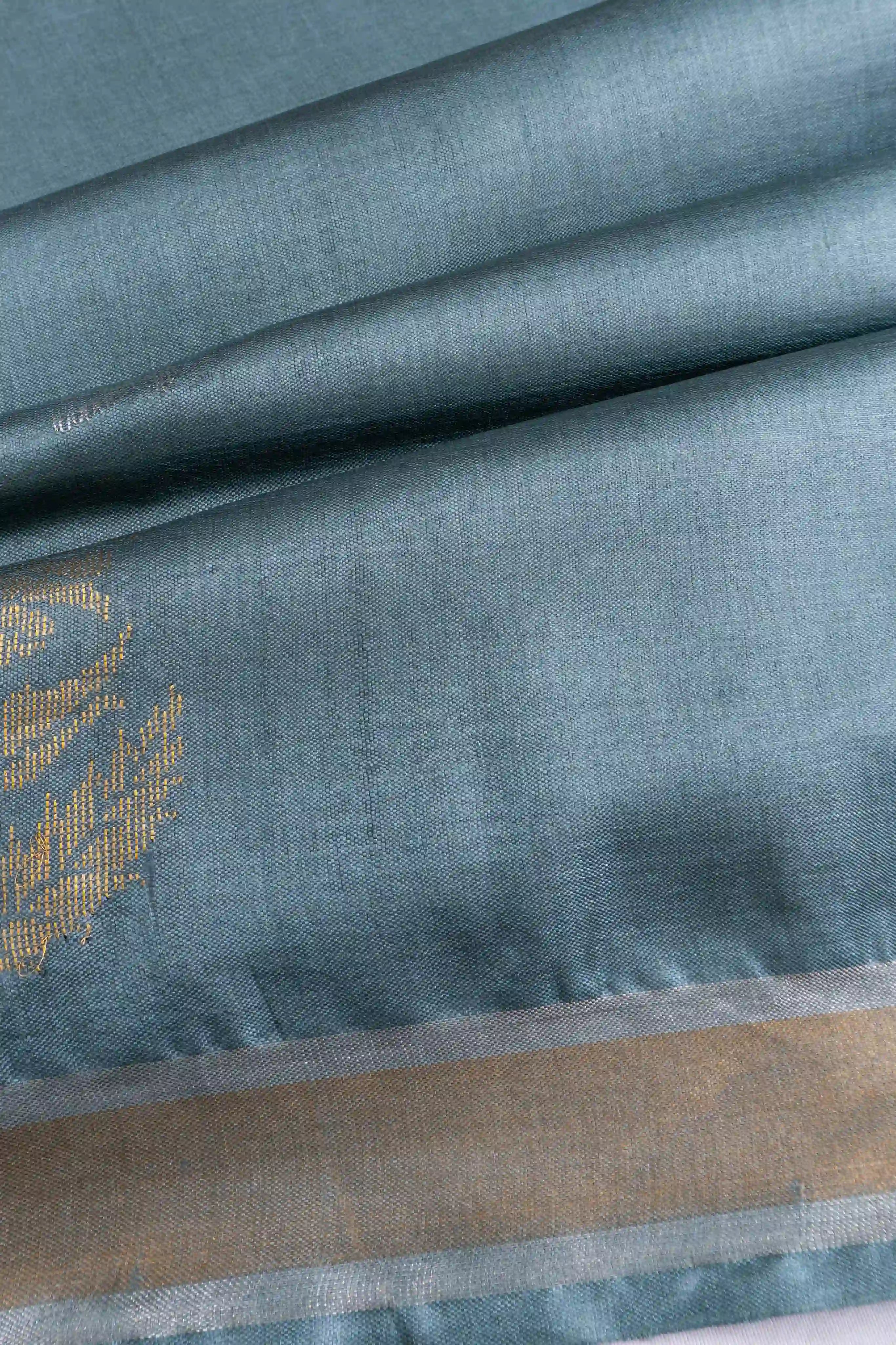 Kosa Silk Butta Blue Saree