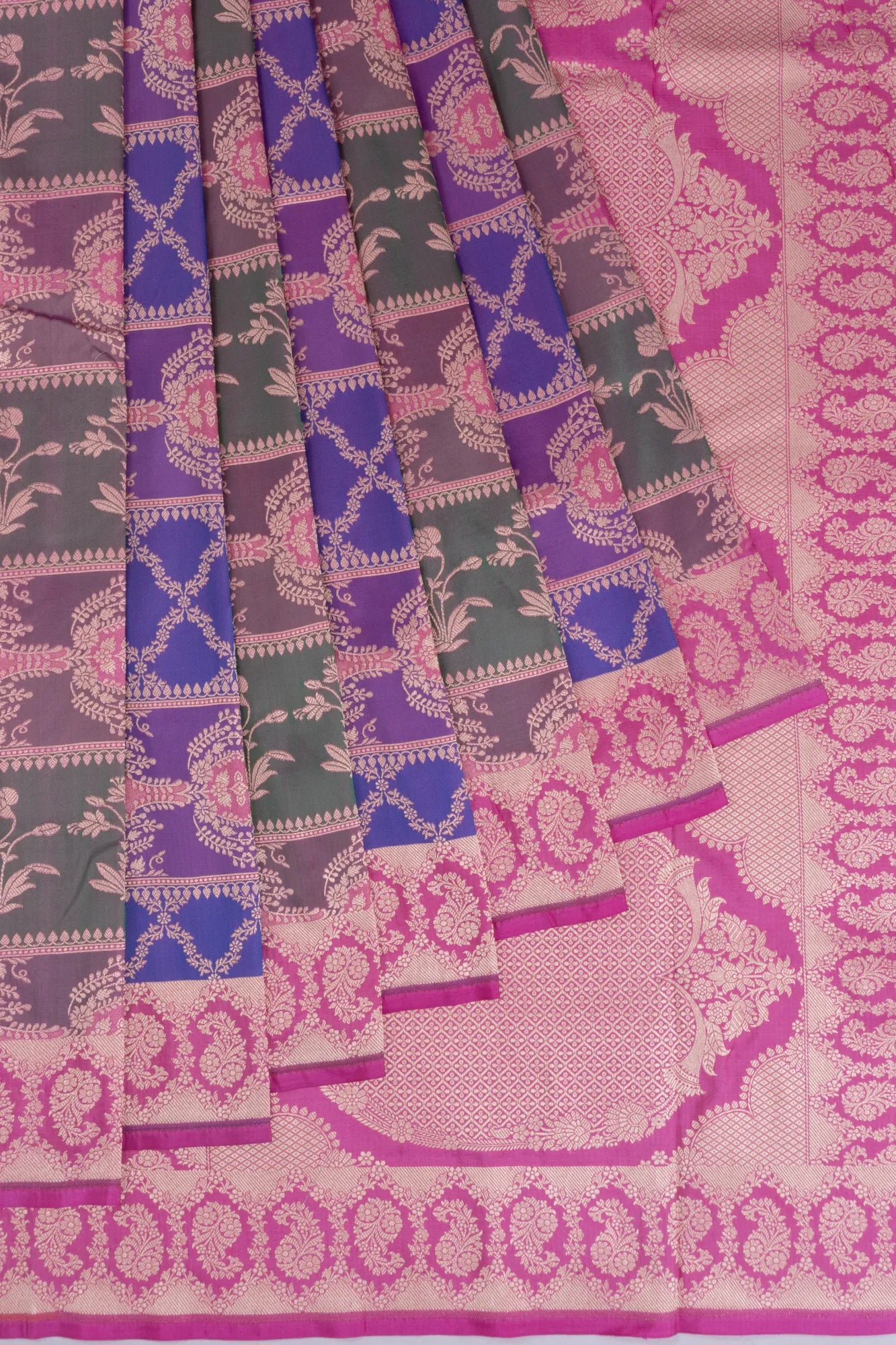 Banarasi Silk Brocade Pink Saree