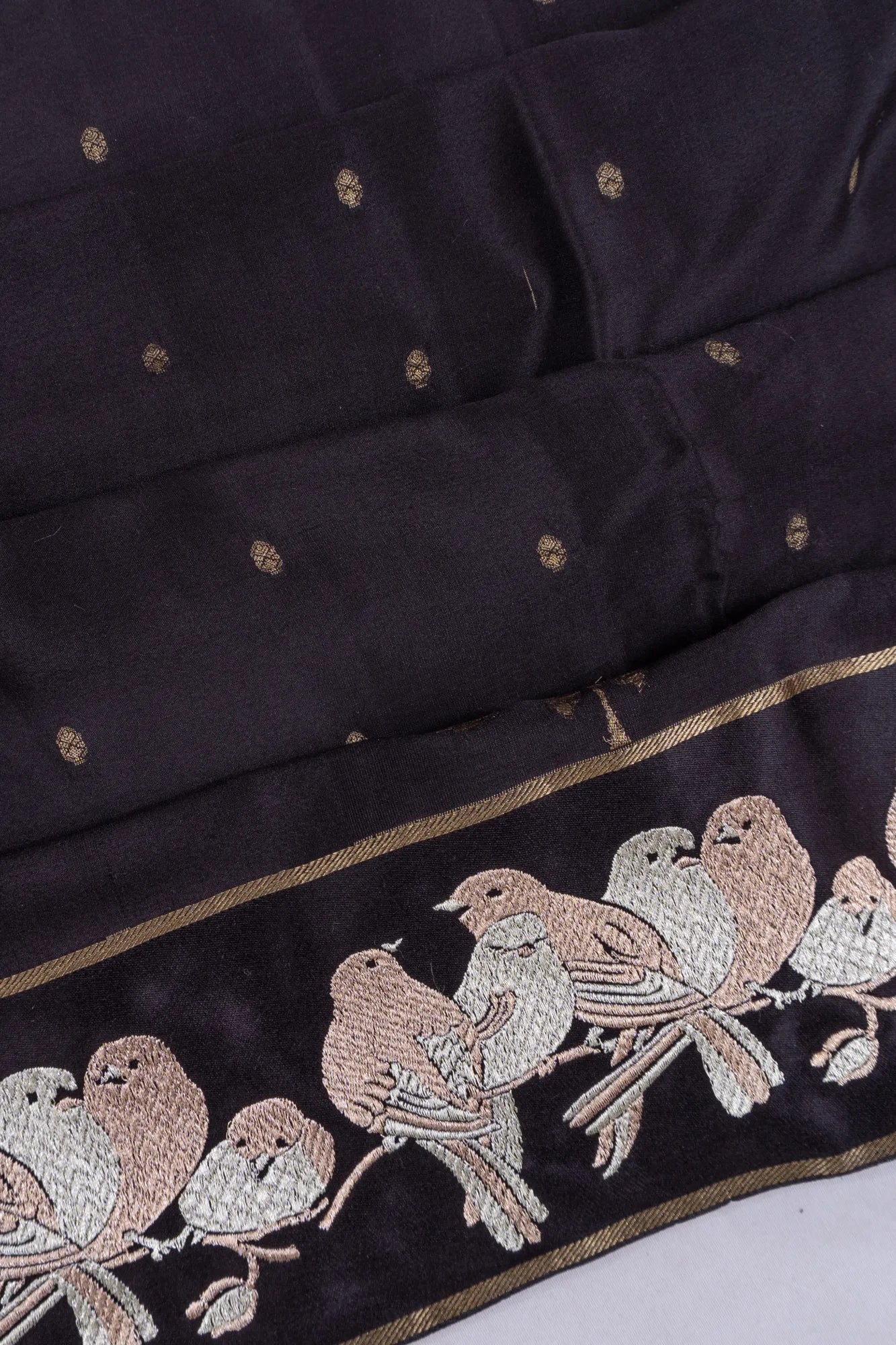 Banarasi Satin Butta Black Saree