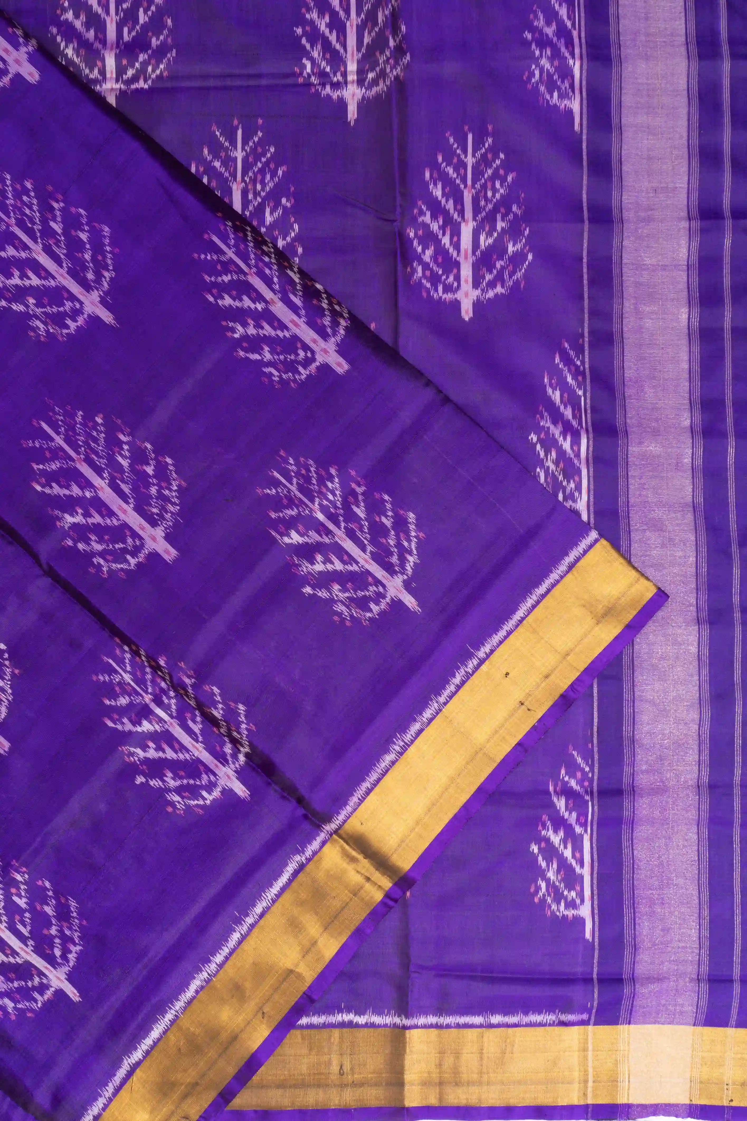 Rajkot Patola Silk Ikat Violet Saree