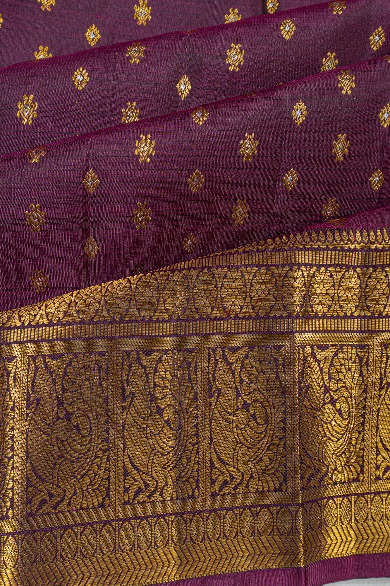Classic Kanchipuram Silk Butta Purple Saree