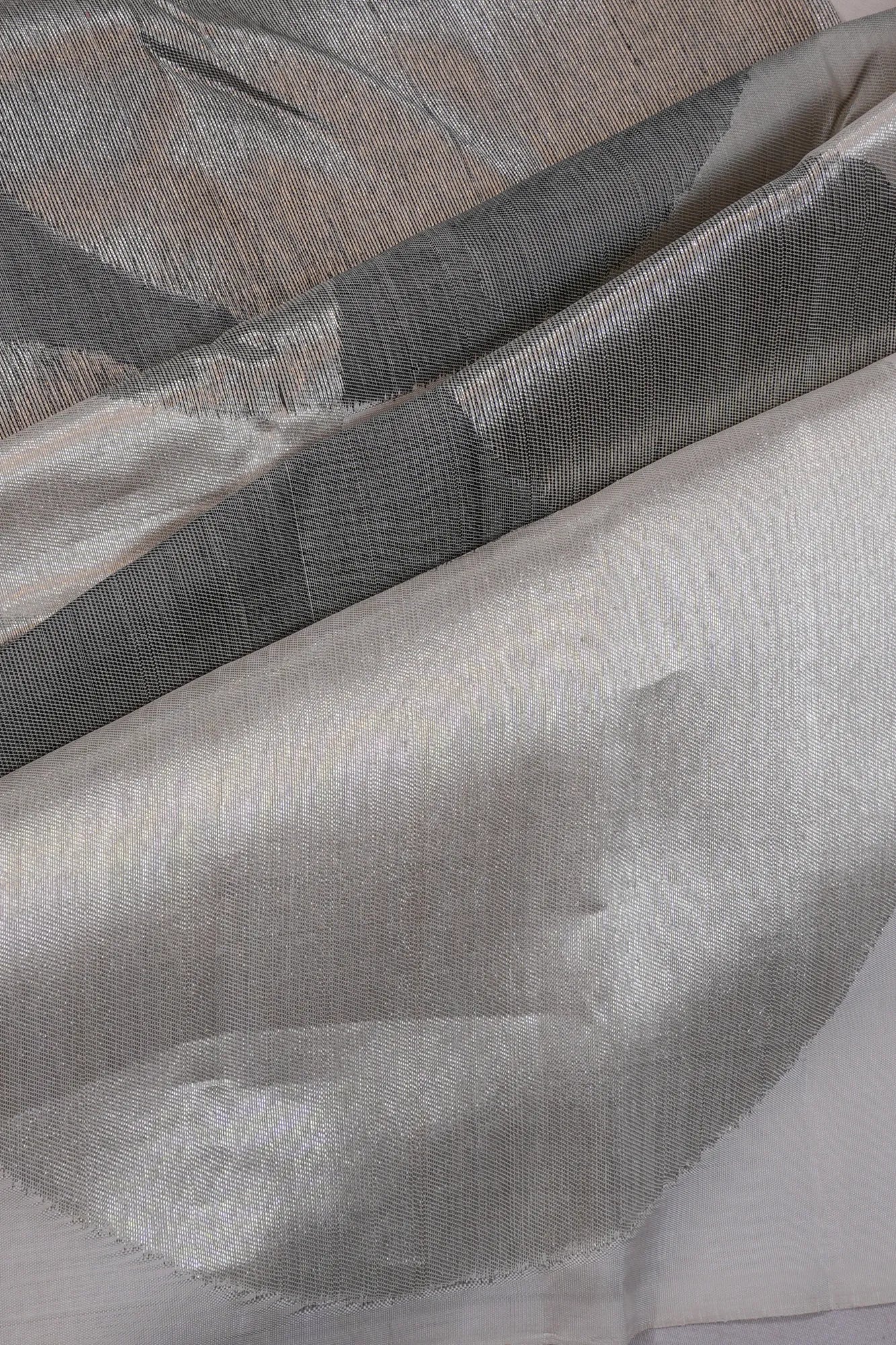 Kanchipuram Silk Tissue Brocade Lavender Saree
