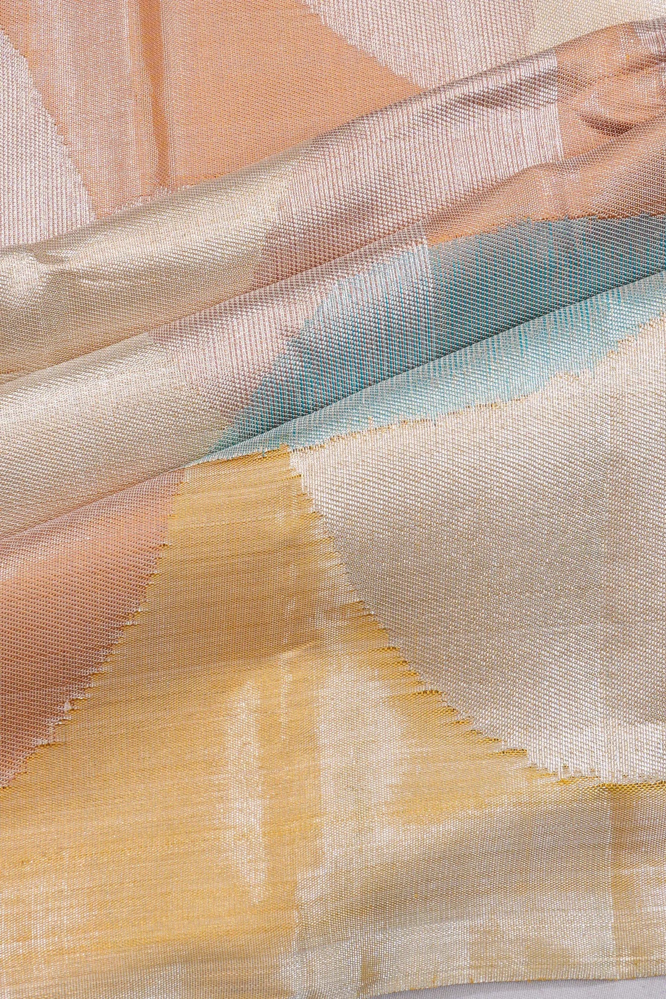 Kanchipuram Silk Tissue Brocade Gold Saree
