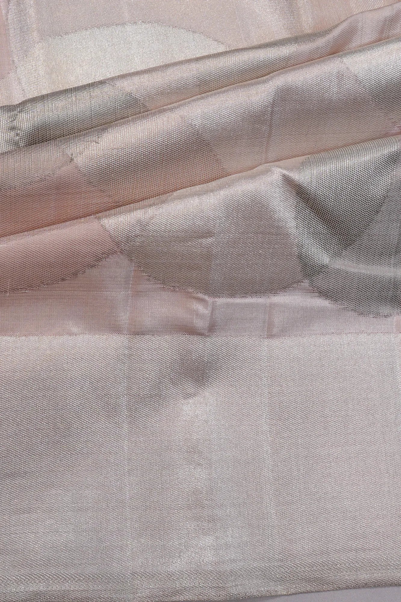 Kanchipuram Silk Tissue Brocade Lavender Saree