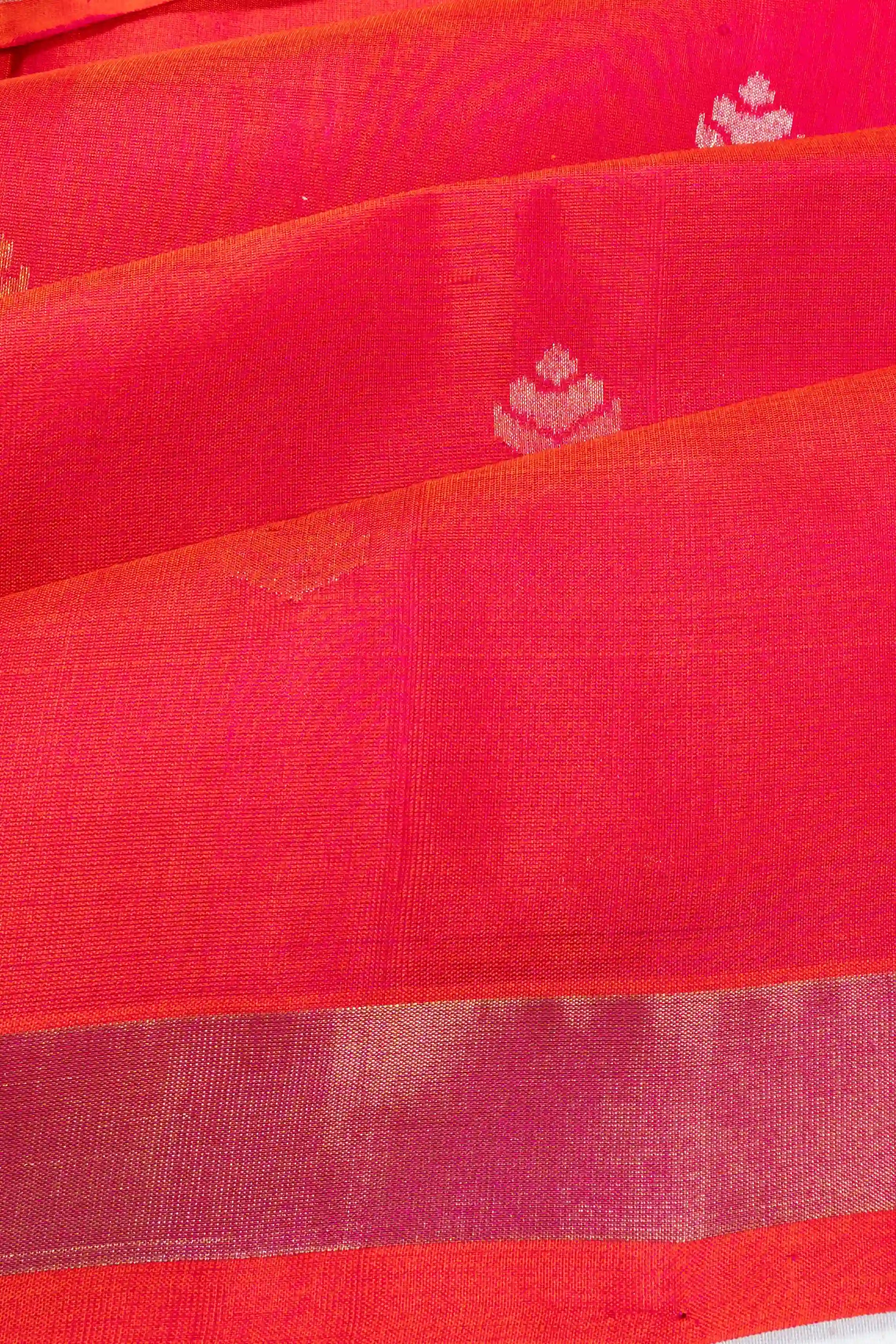 Uppada Silk Butta Red Saree