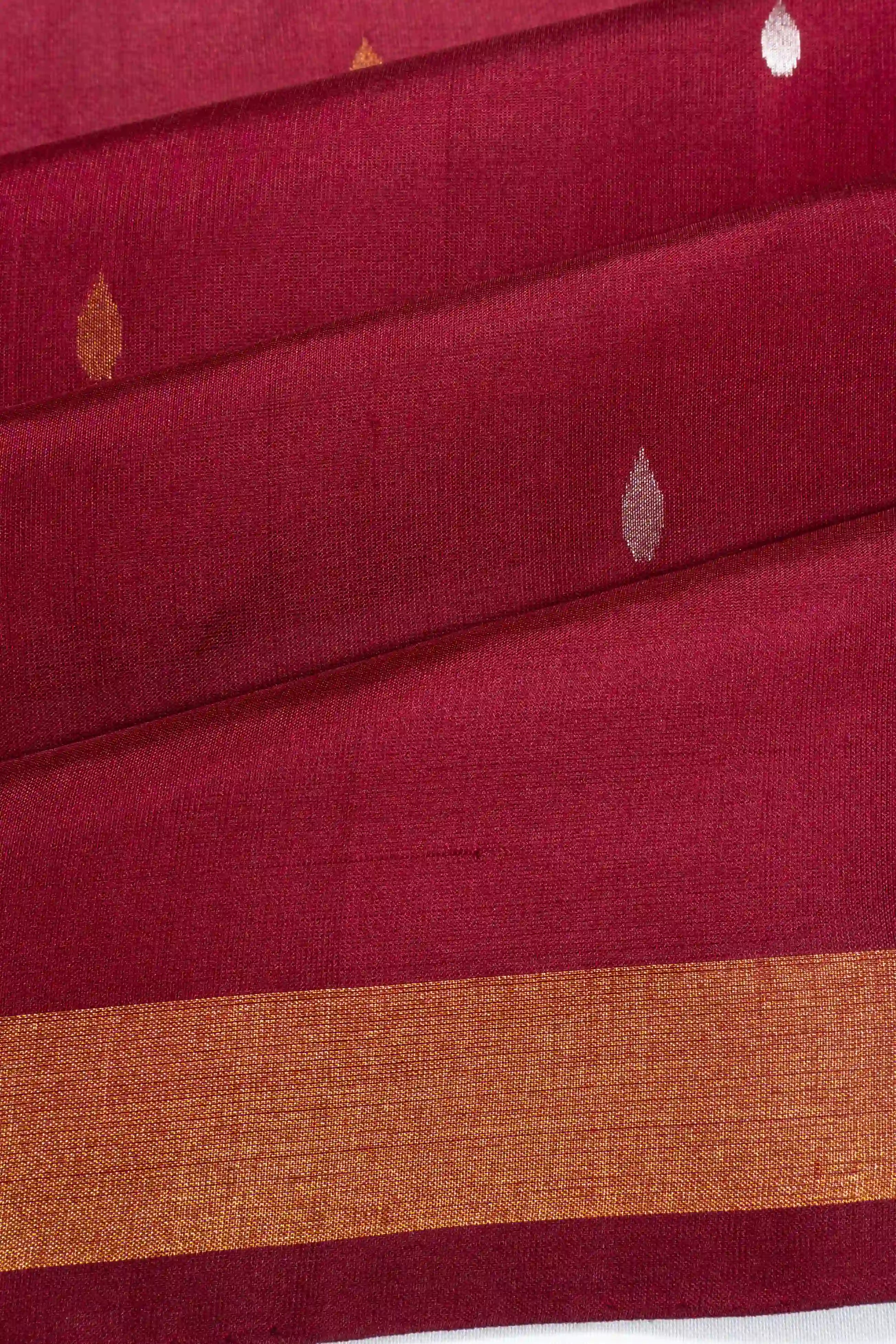 Uppada Silk Butta Maroon Saree