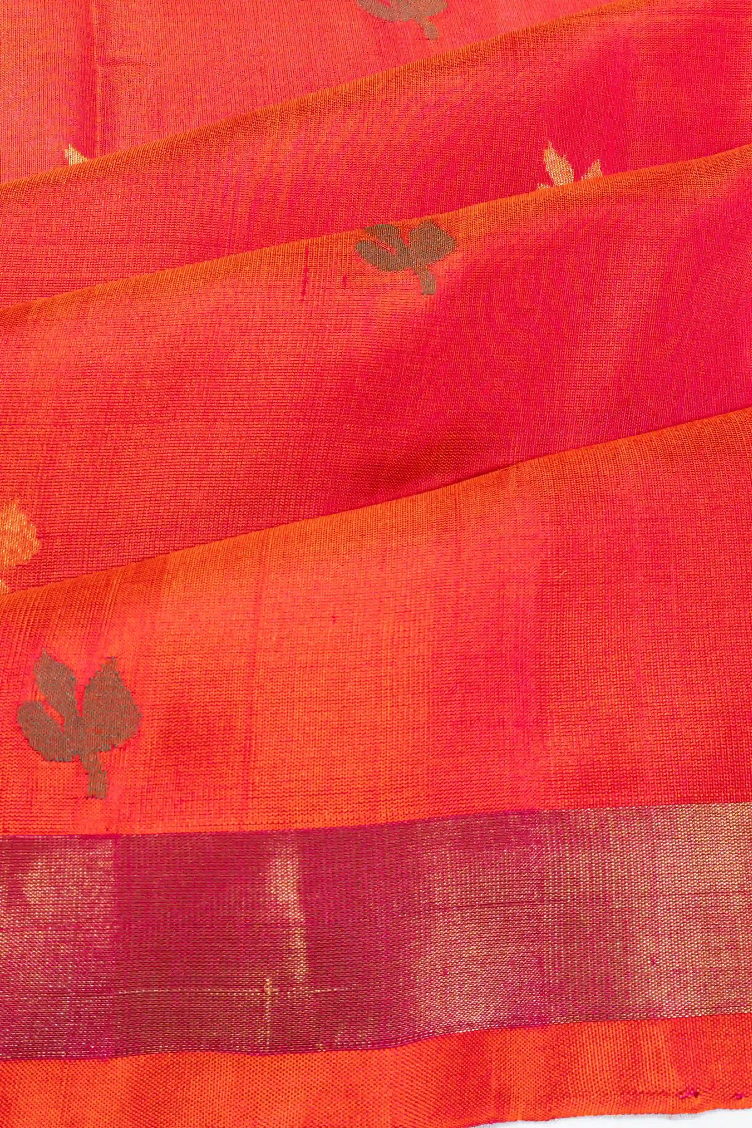 Uppada Silk Butta Red Saree