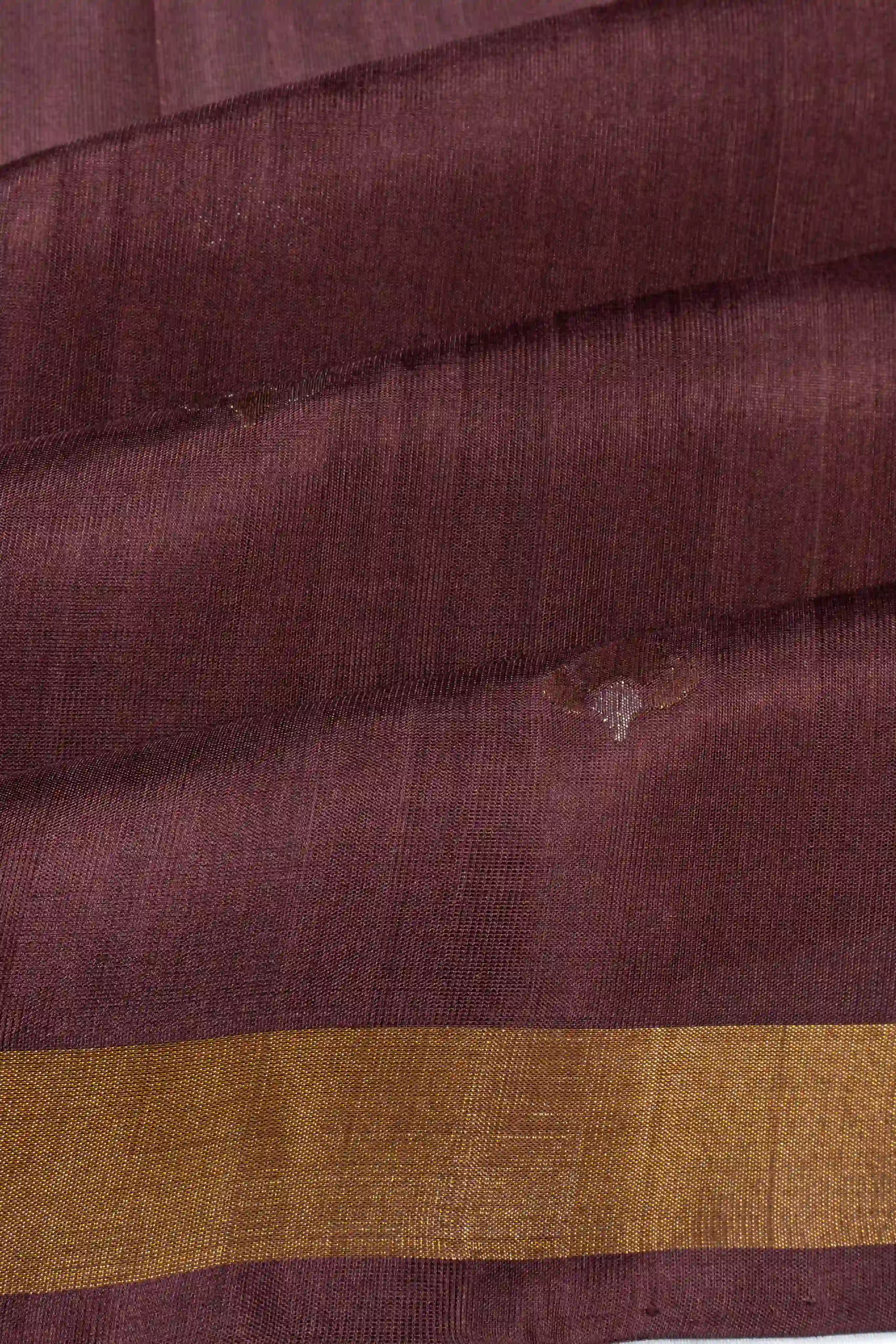 Uppada Silk Butta Brown Saree