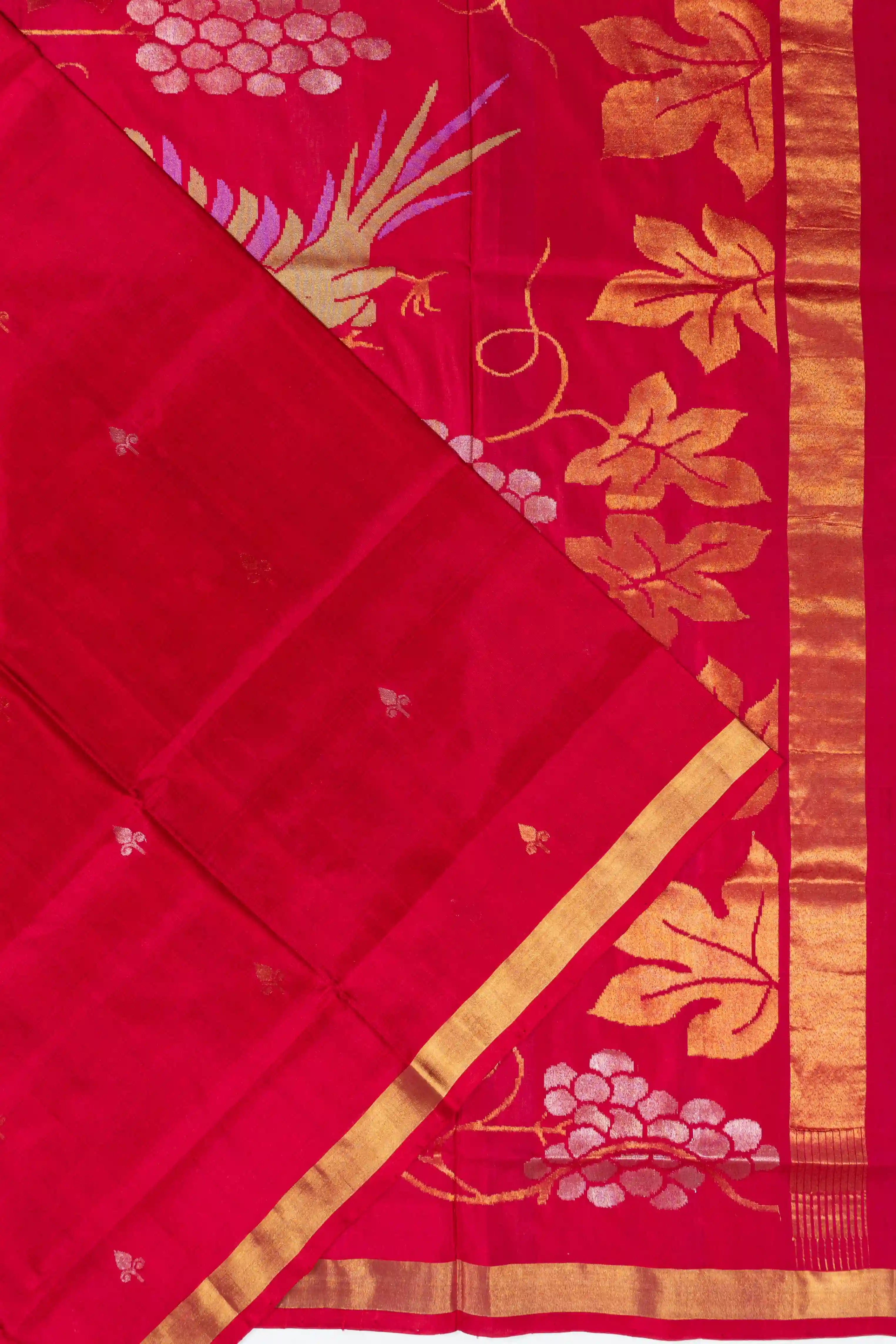 Uppada Silk Butta Red Saree