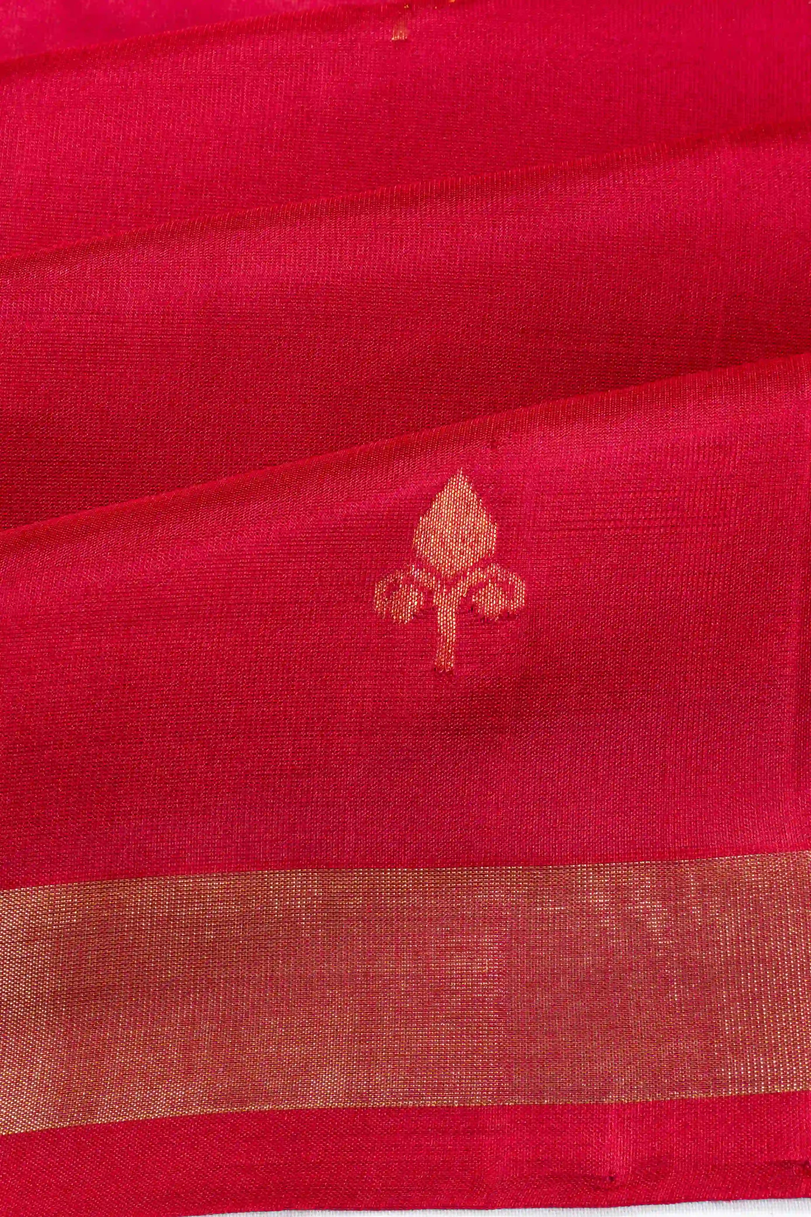 Uppada Silk Butta Red Saree