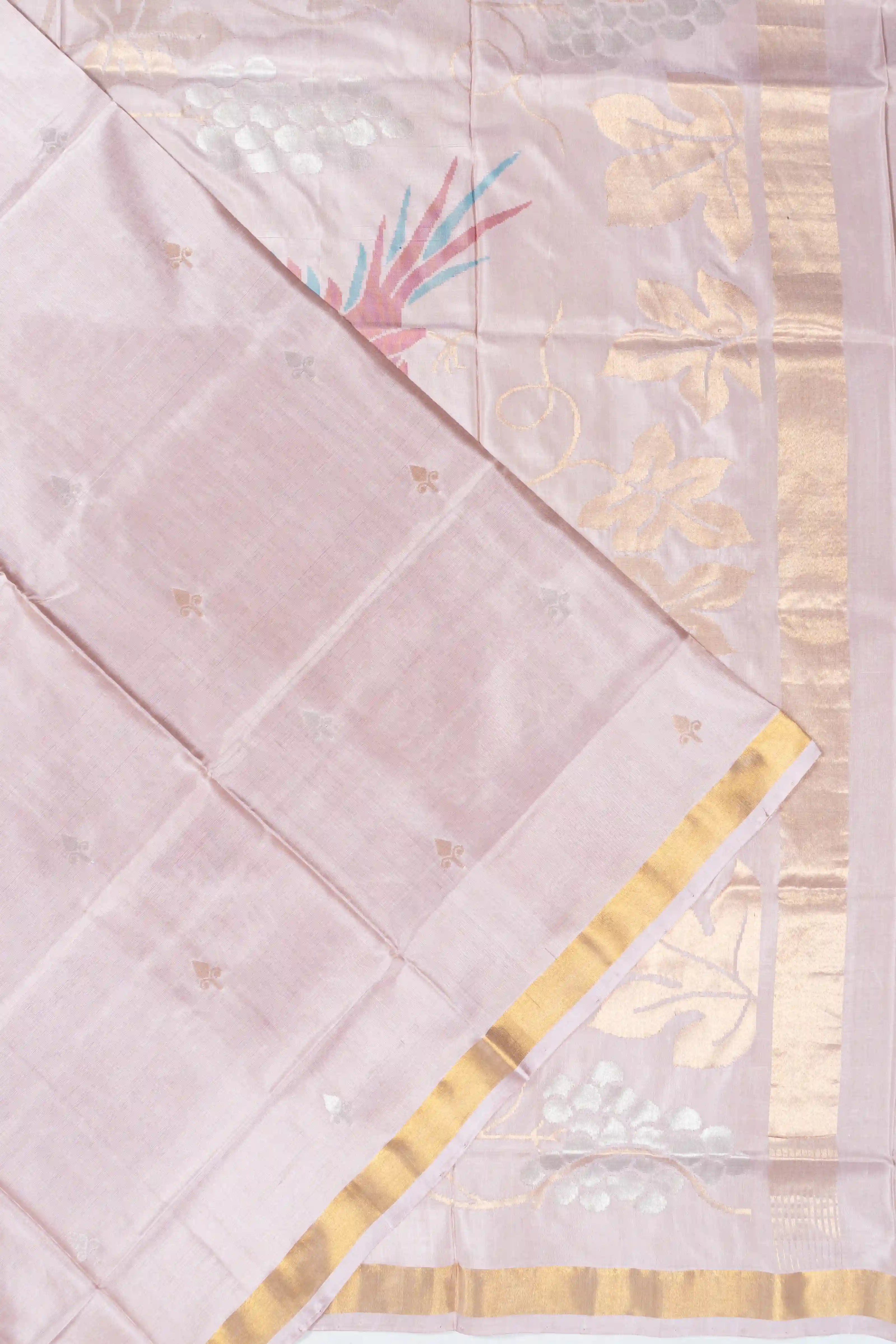 Uppada Silk Butta Baby Pink Saree