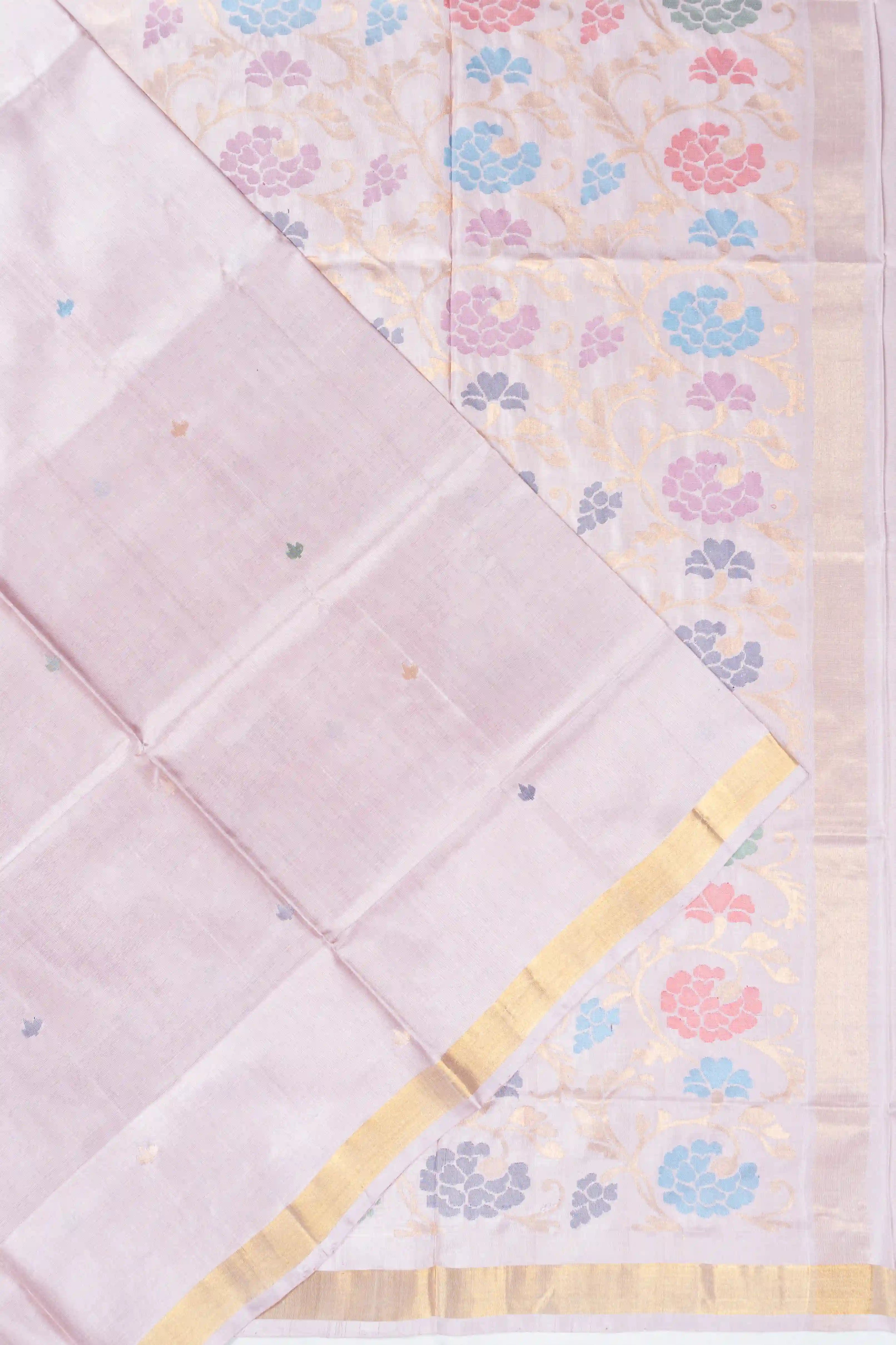 Uppada Silk Butta Baby Pink Saree