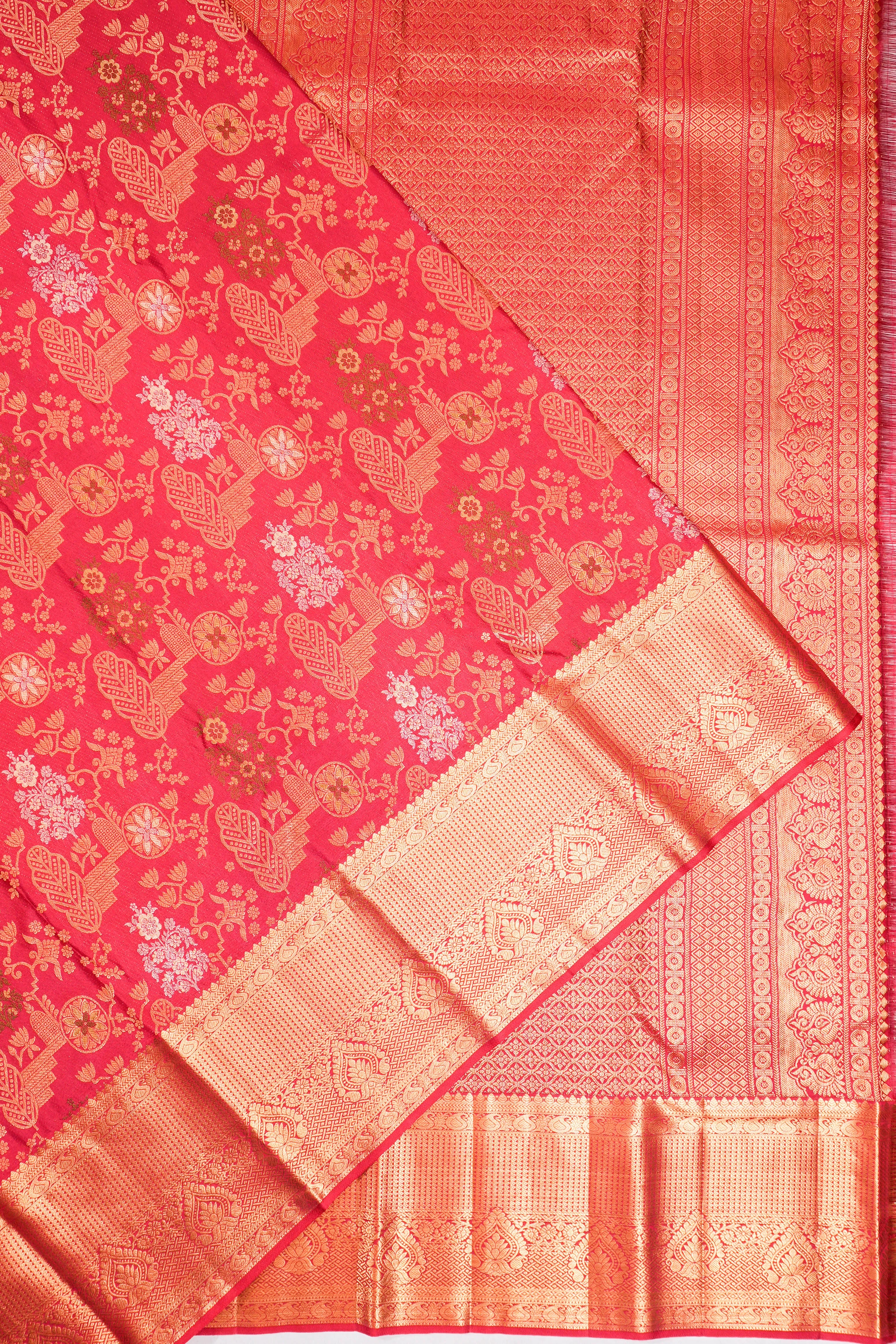 Taranga Kanchi Silk Brocade Pink Saree