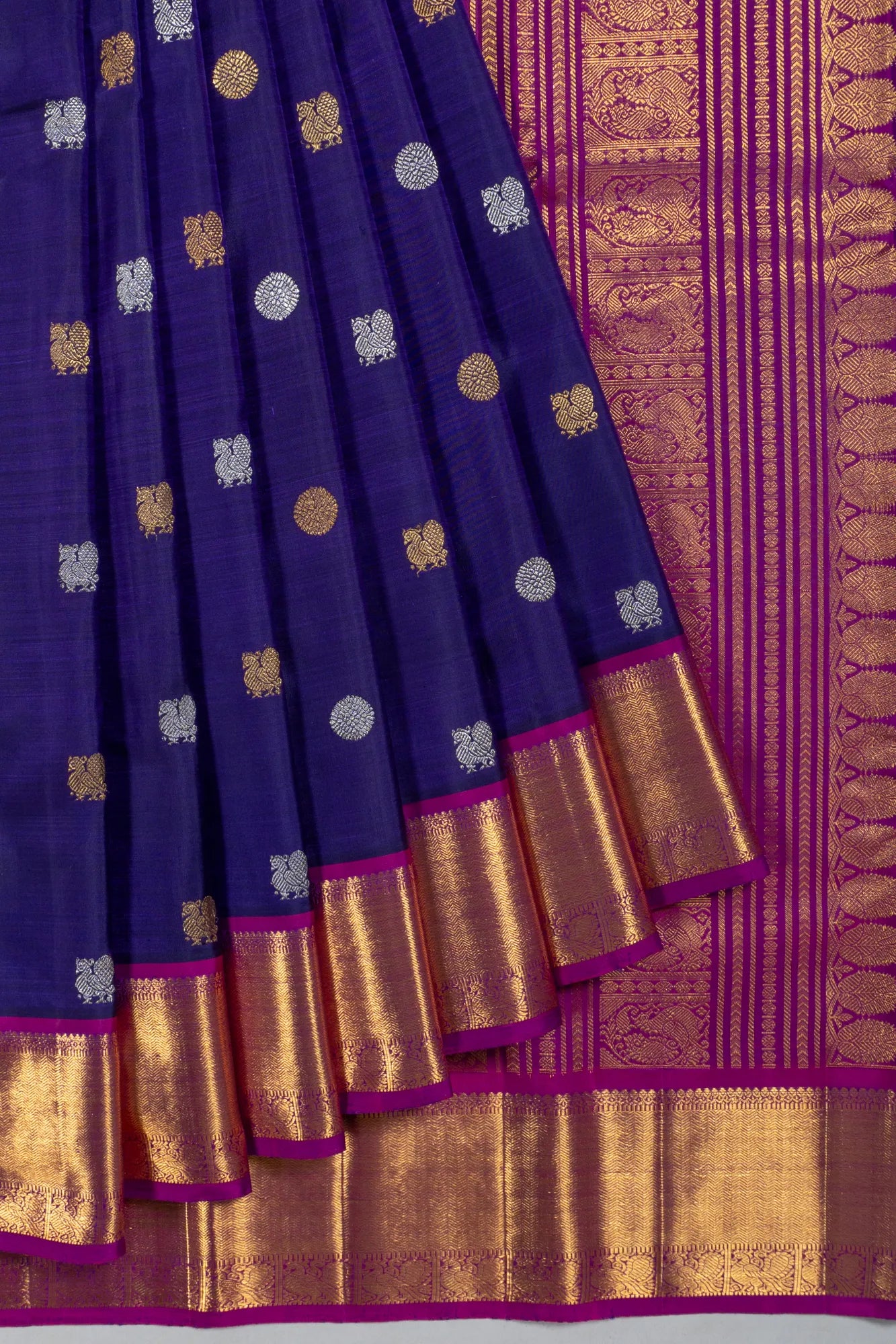 Kanchipuram Silk Butta Blue Saree