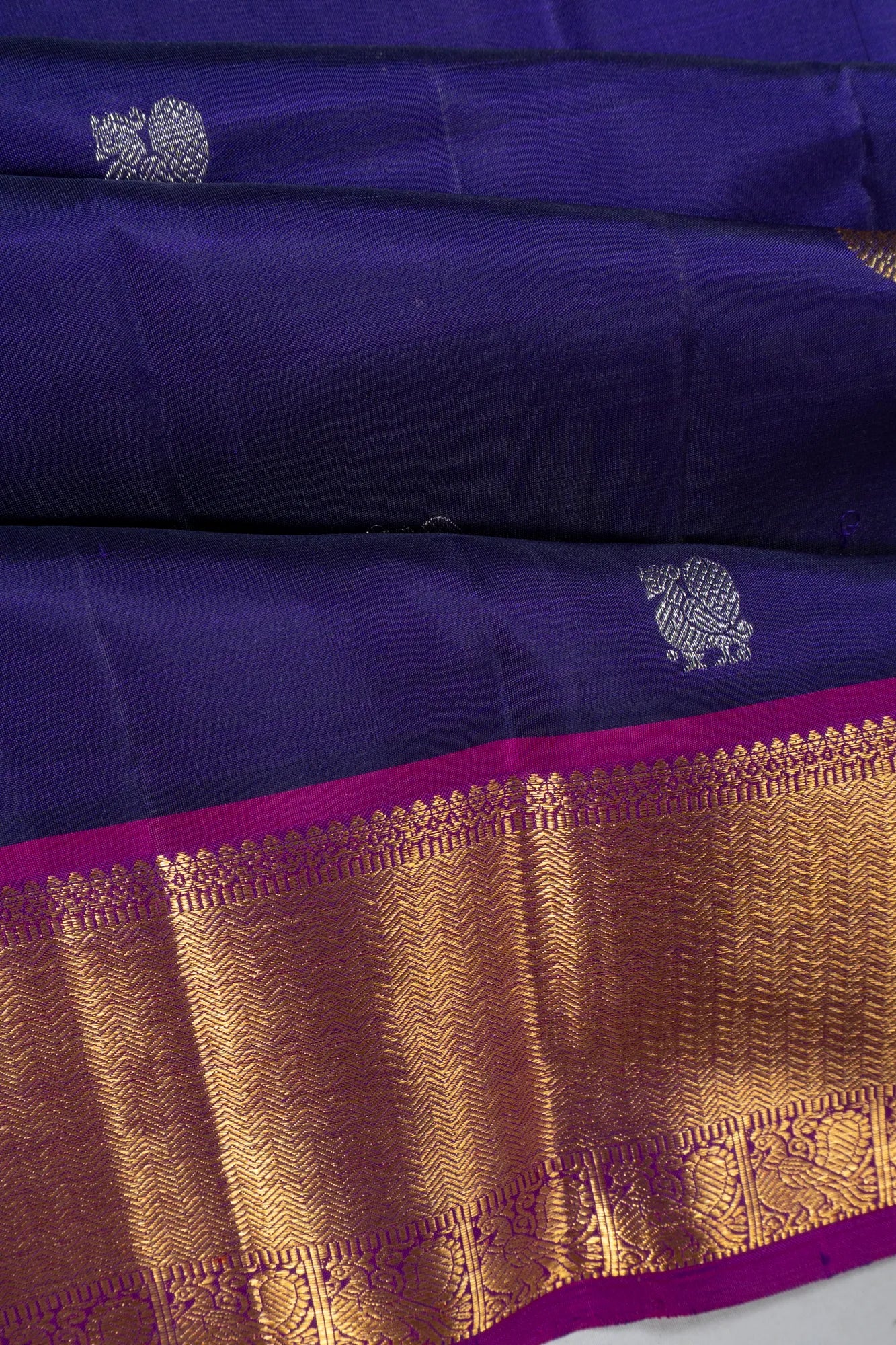 Kanchipuram Silk Butta Blue Saree