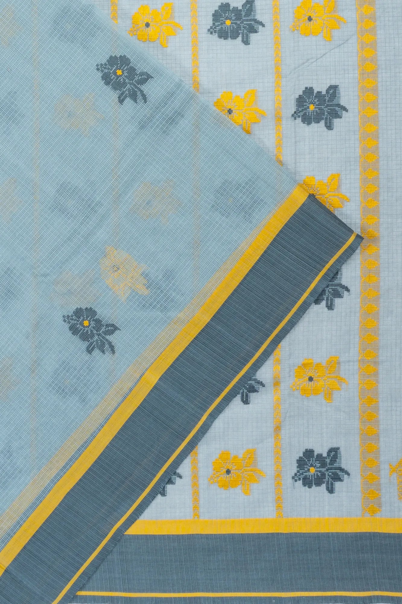 Kota Cotton Butta Blue Saree