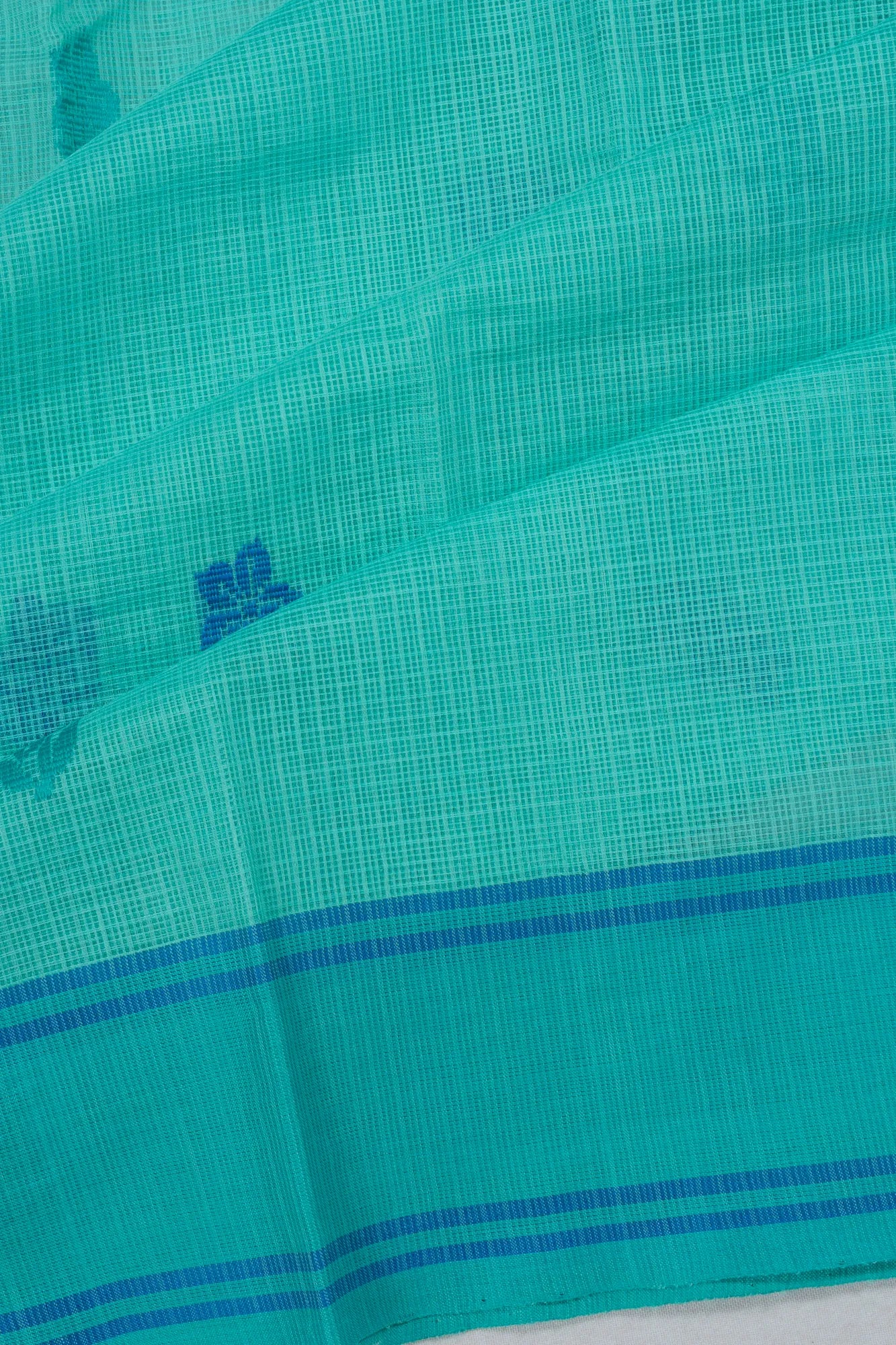 Kota Cotton Butta Sky Blue Saree