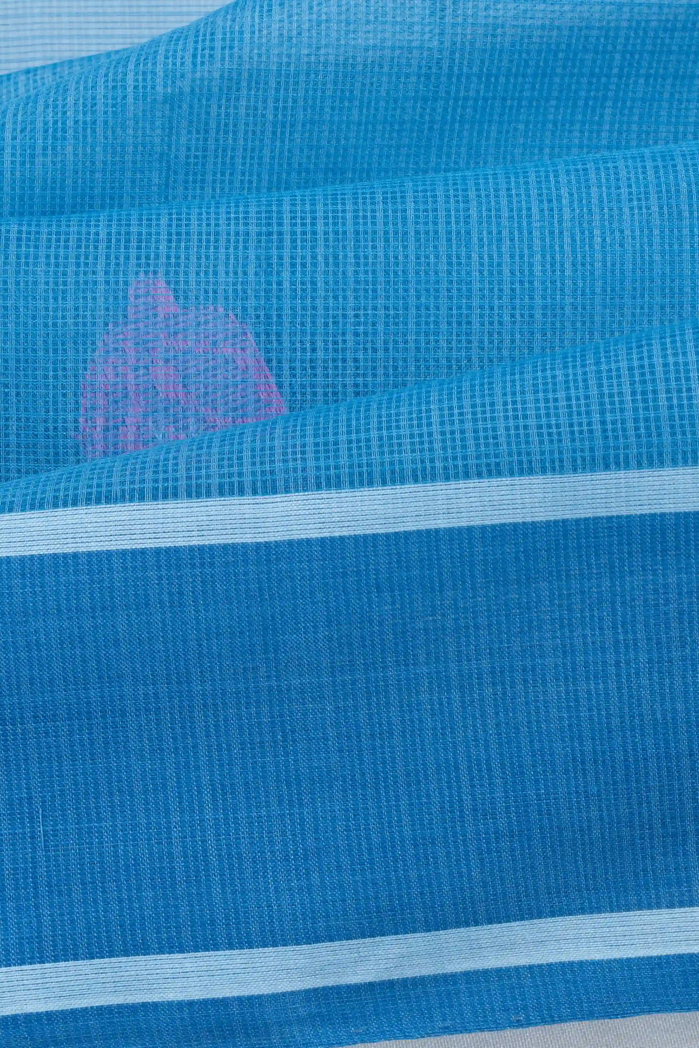 Kota Cotton Butta Blue Saree