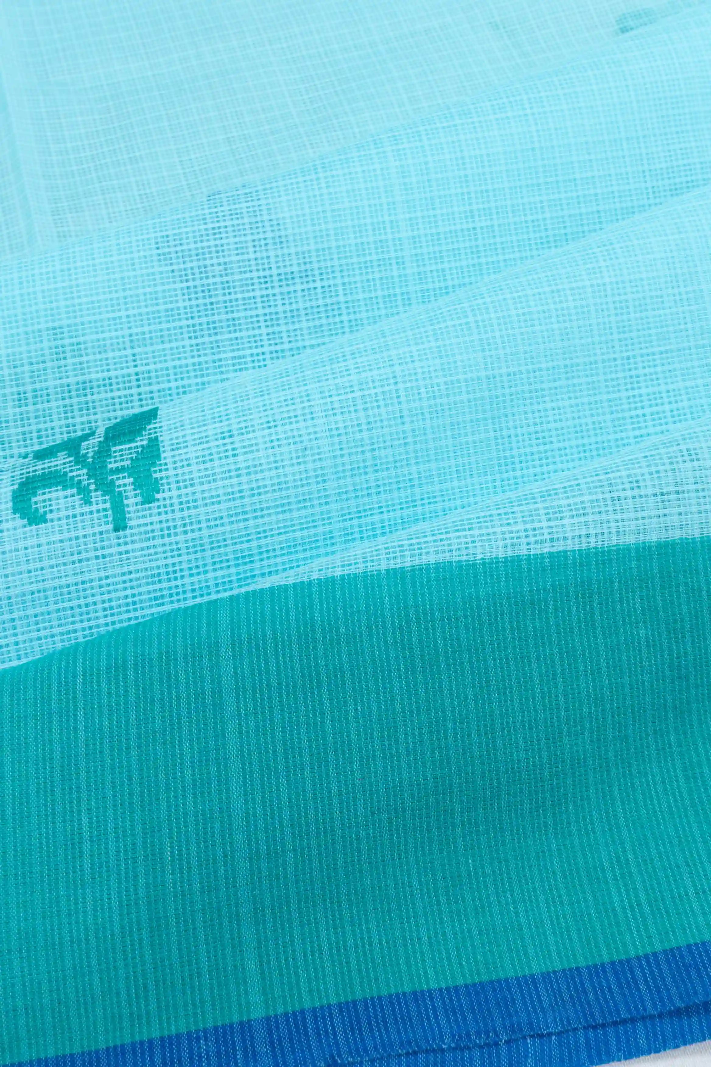 Kota Cotton Butta Sky Blue Saree