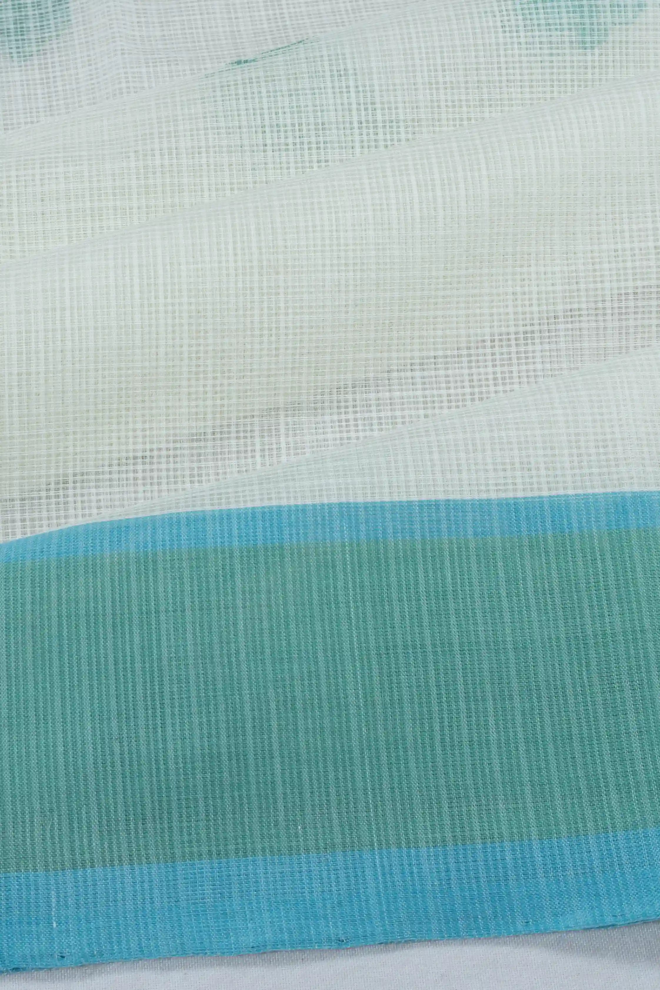 Kota Cotton Butta White Saree