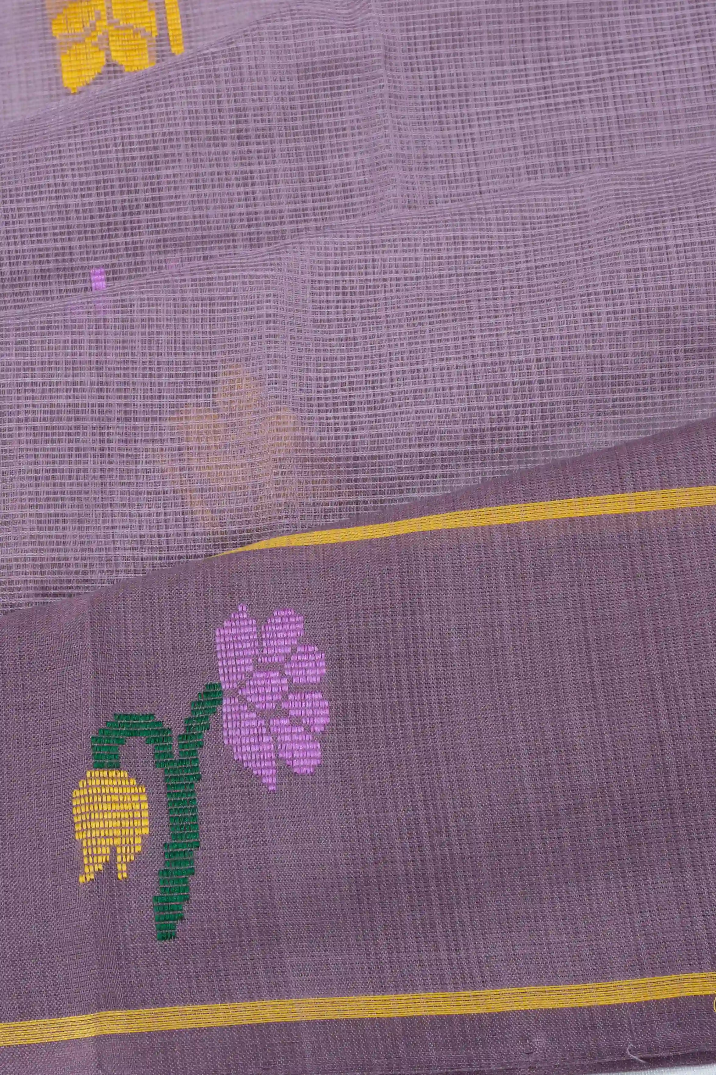 Kota Cotton Butta Lilac Saree