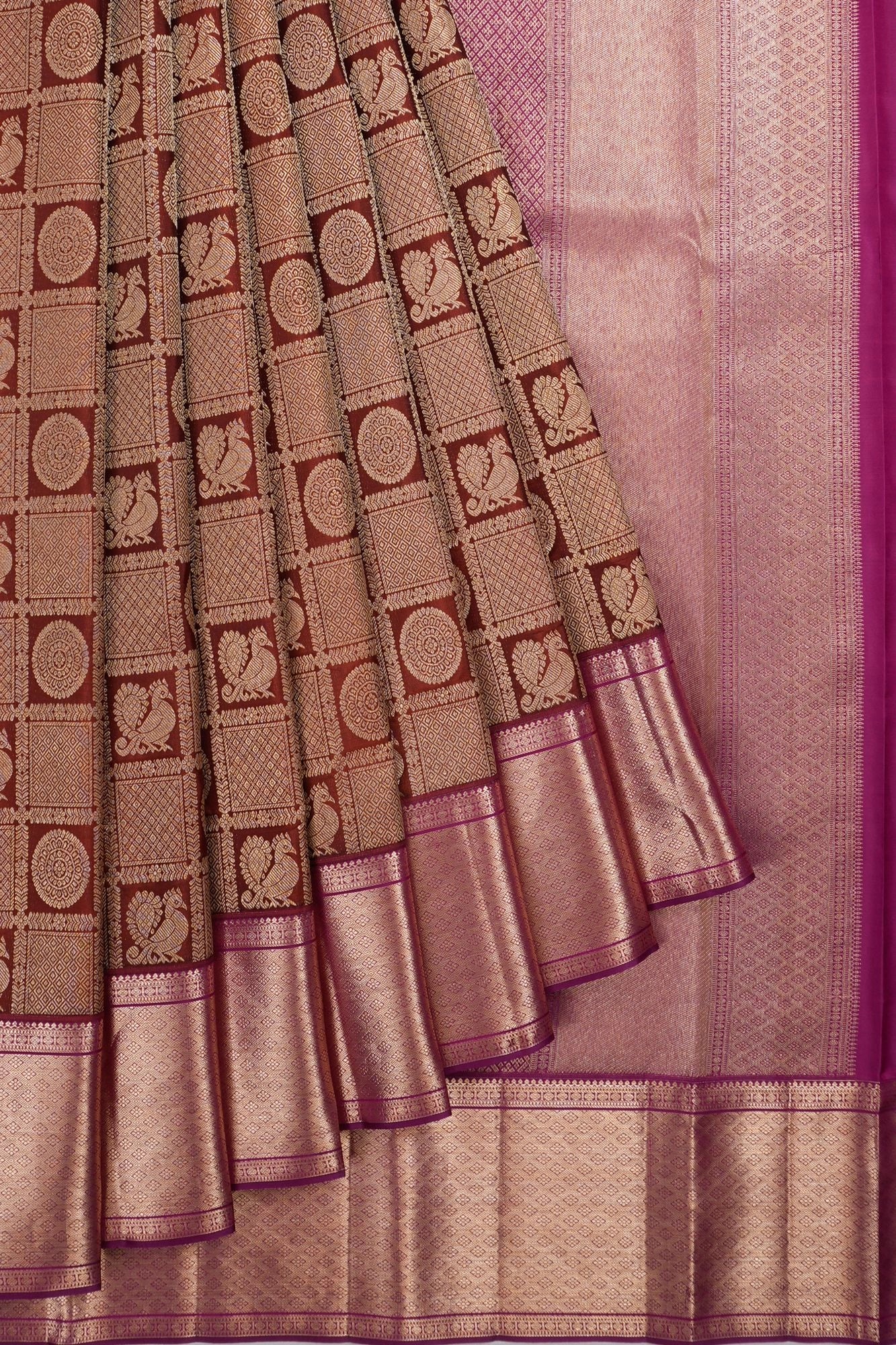 Taranga Kanchi Silk Brocade Maroon Saree