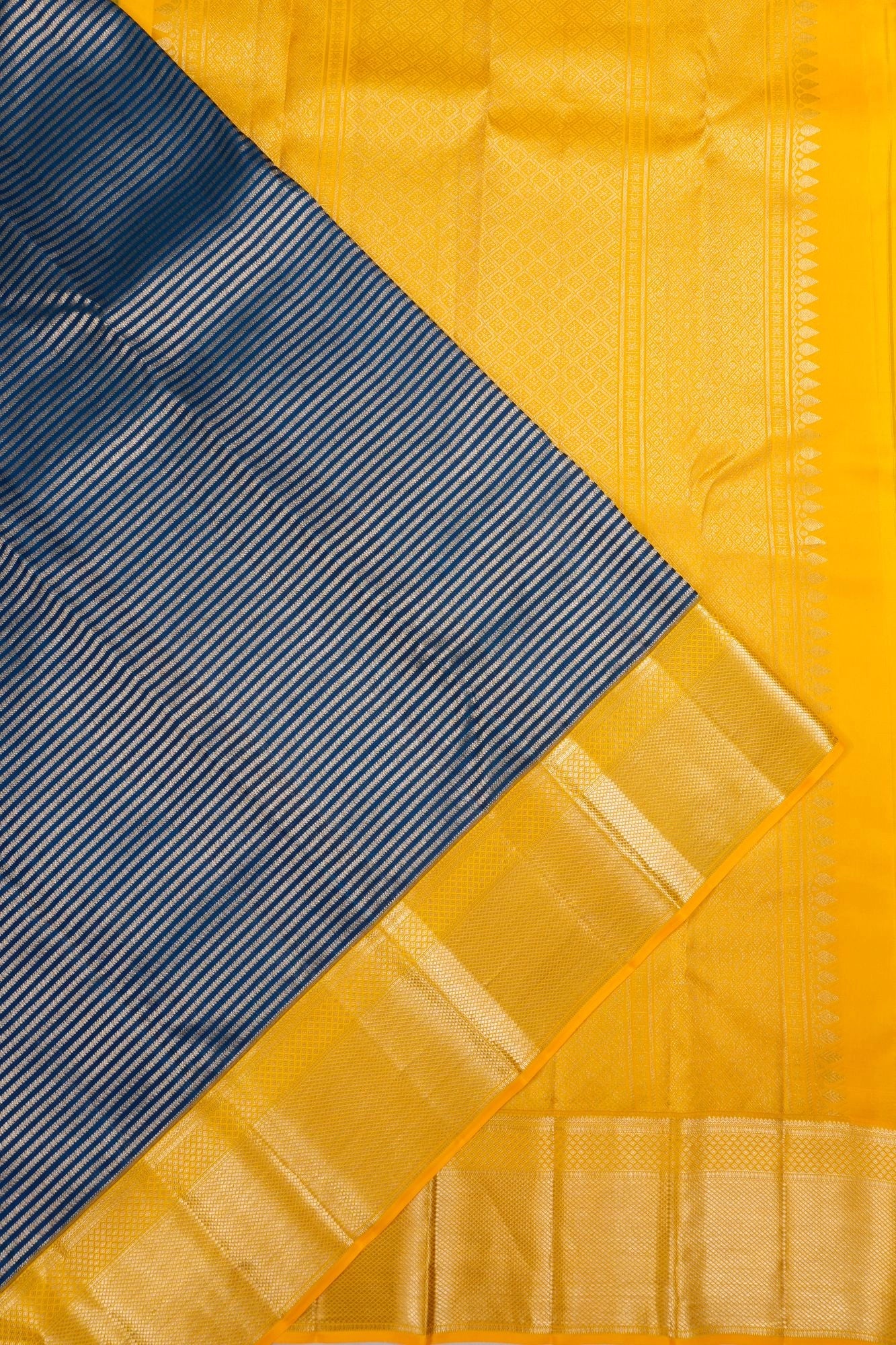 Taranga Kanchi Silk Brocade Blue Saree