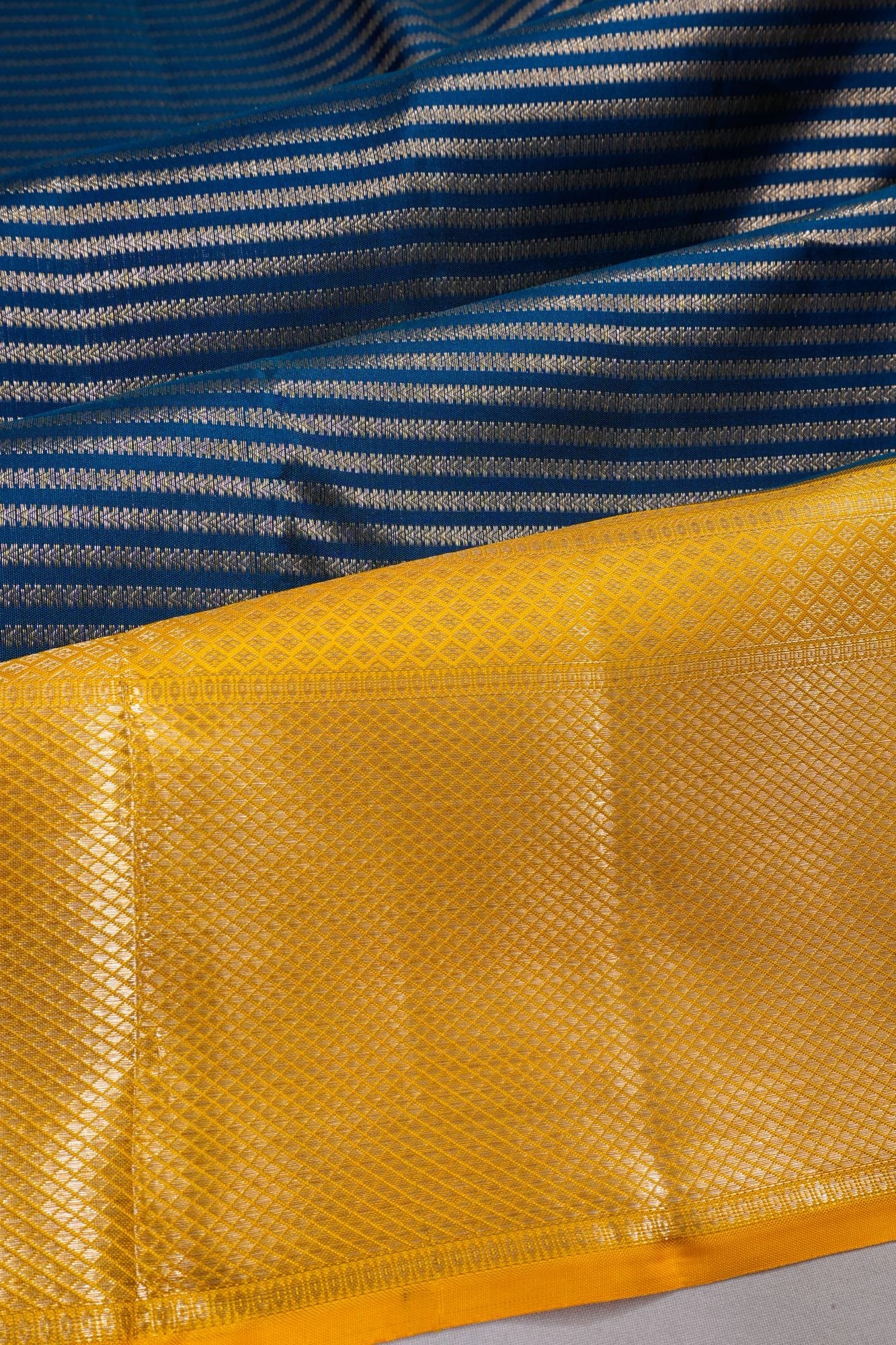 Taranga Kanchi Silk Brocade Blue Saree