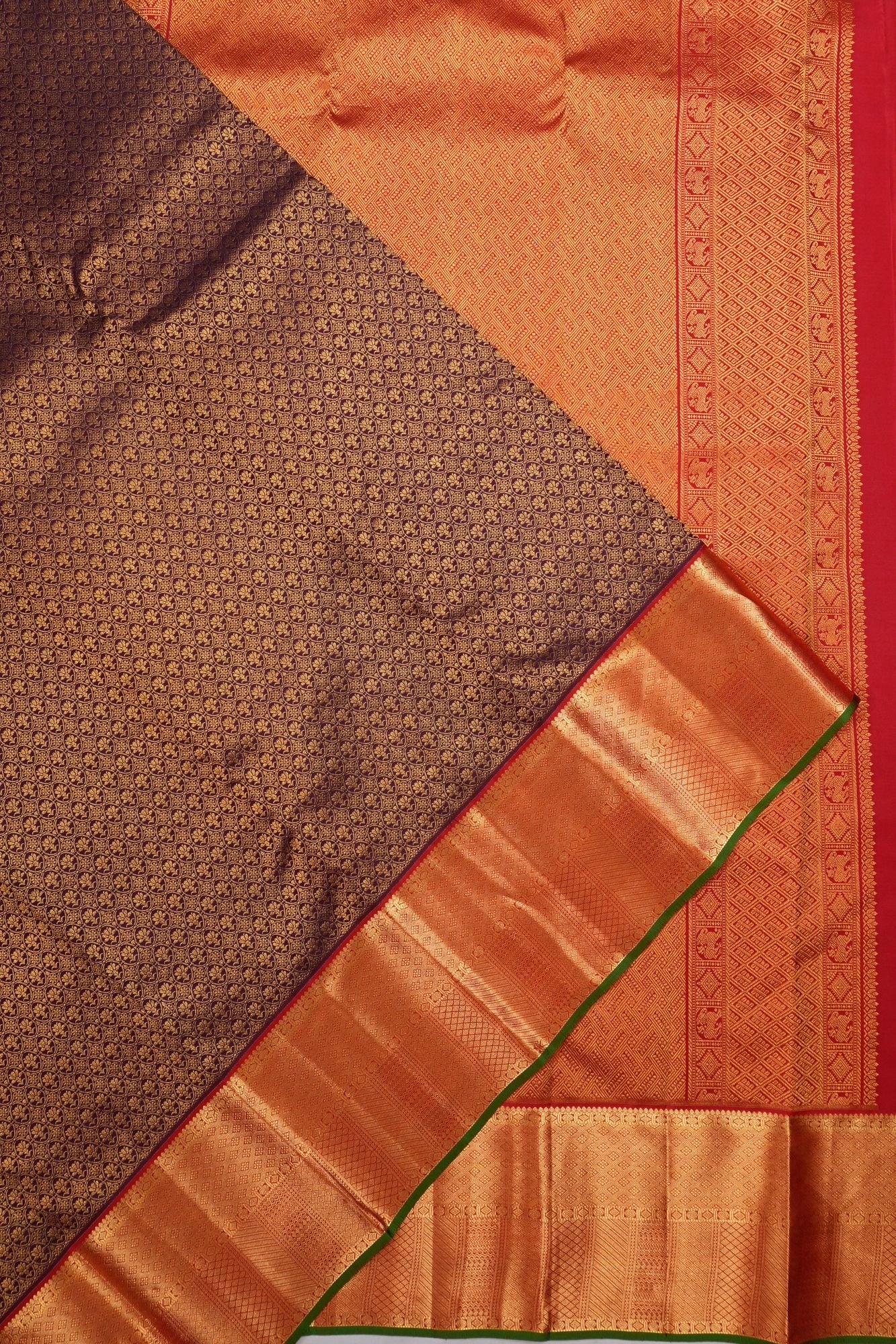 Taranga Kanchi Silk Brocade Purple Saree