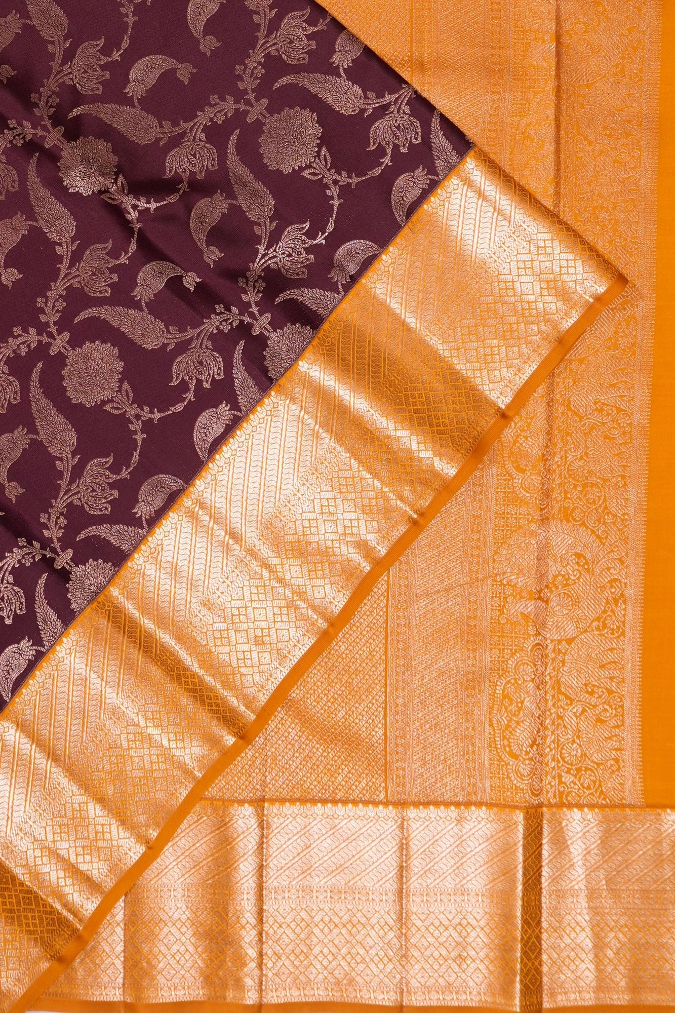 Taranga Kanchi Silk Jaal Maroon Saree