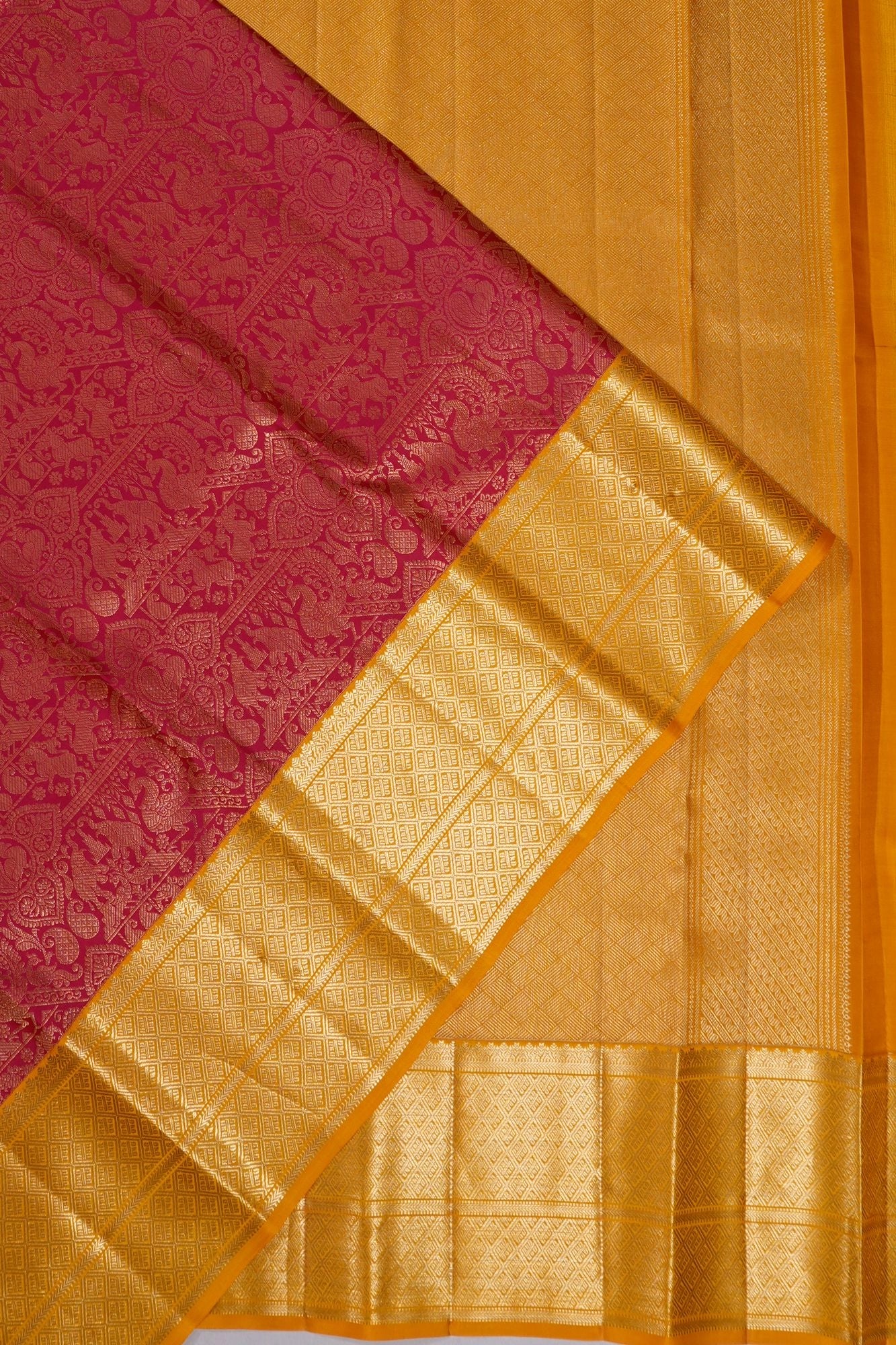 Taranga Kanchi Silk Brocade Pink Saree