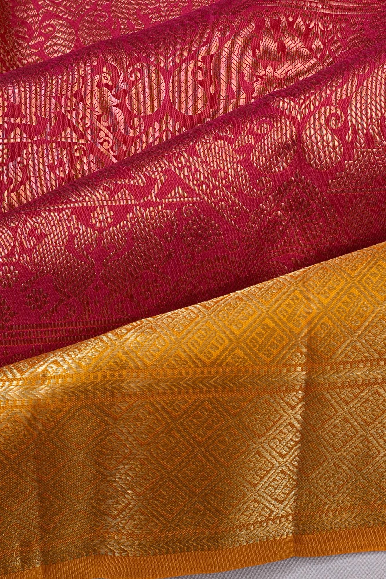 Taranga Kanchi Silk Brocade Pink Saree