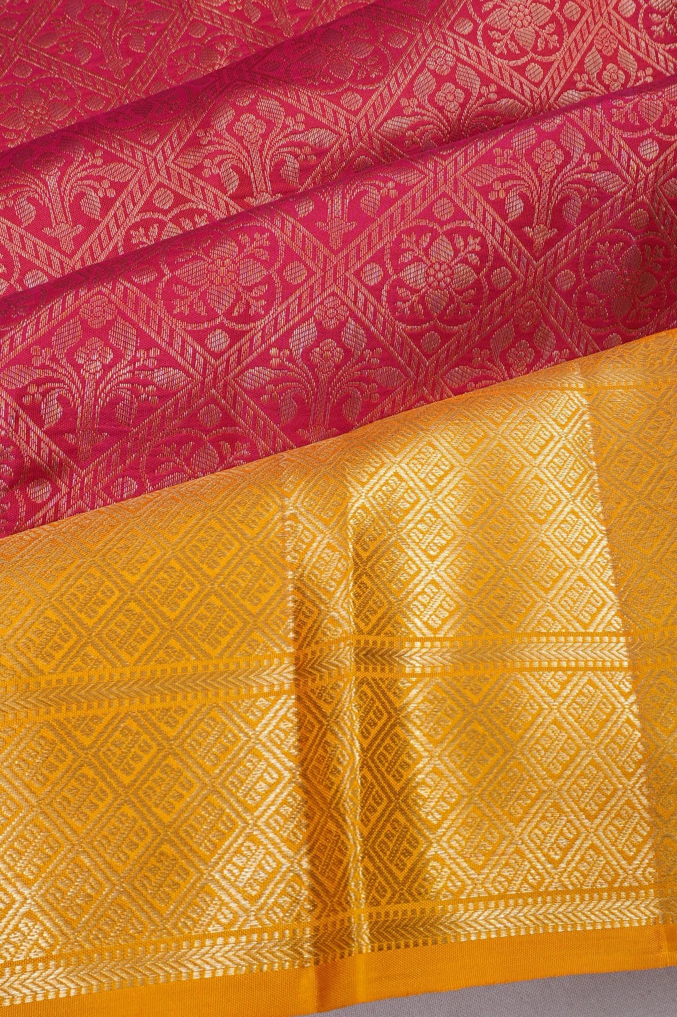 Taranga Kanchi Silk Brocade Pink Saree