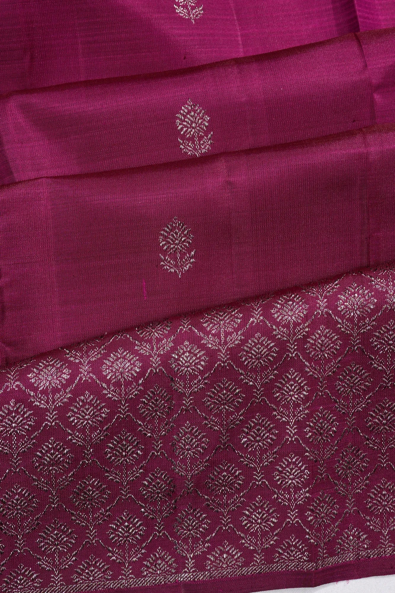 Kanchipuram Silk Butta Purple Saree