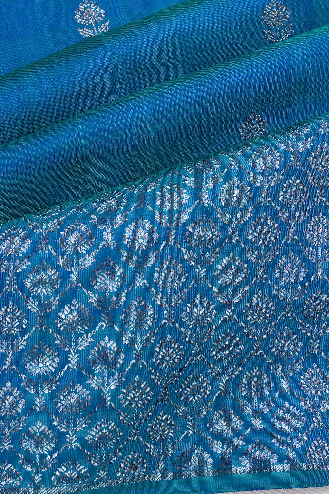 Kanchipuram Silk Butta Blue Saree