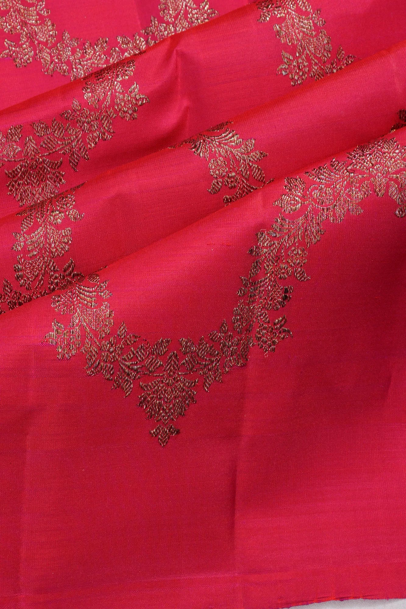 Kanchipuram Silk Brocade Red Saree
