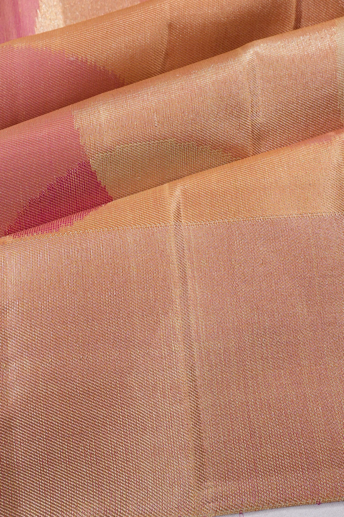 Kanchipuram Silk Brocade Pink Saree