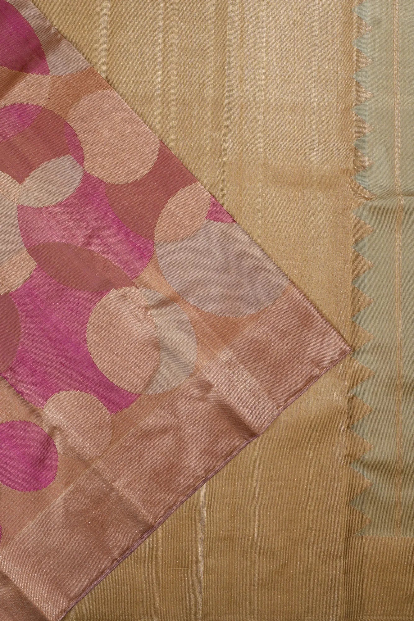 Kanchipuram Silk Brocade Pink Saree