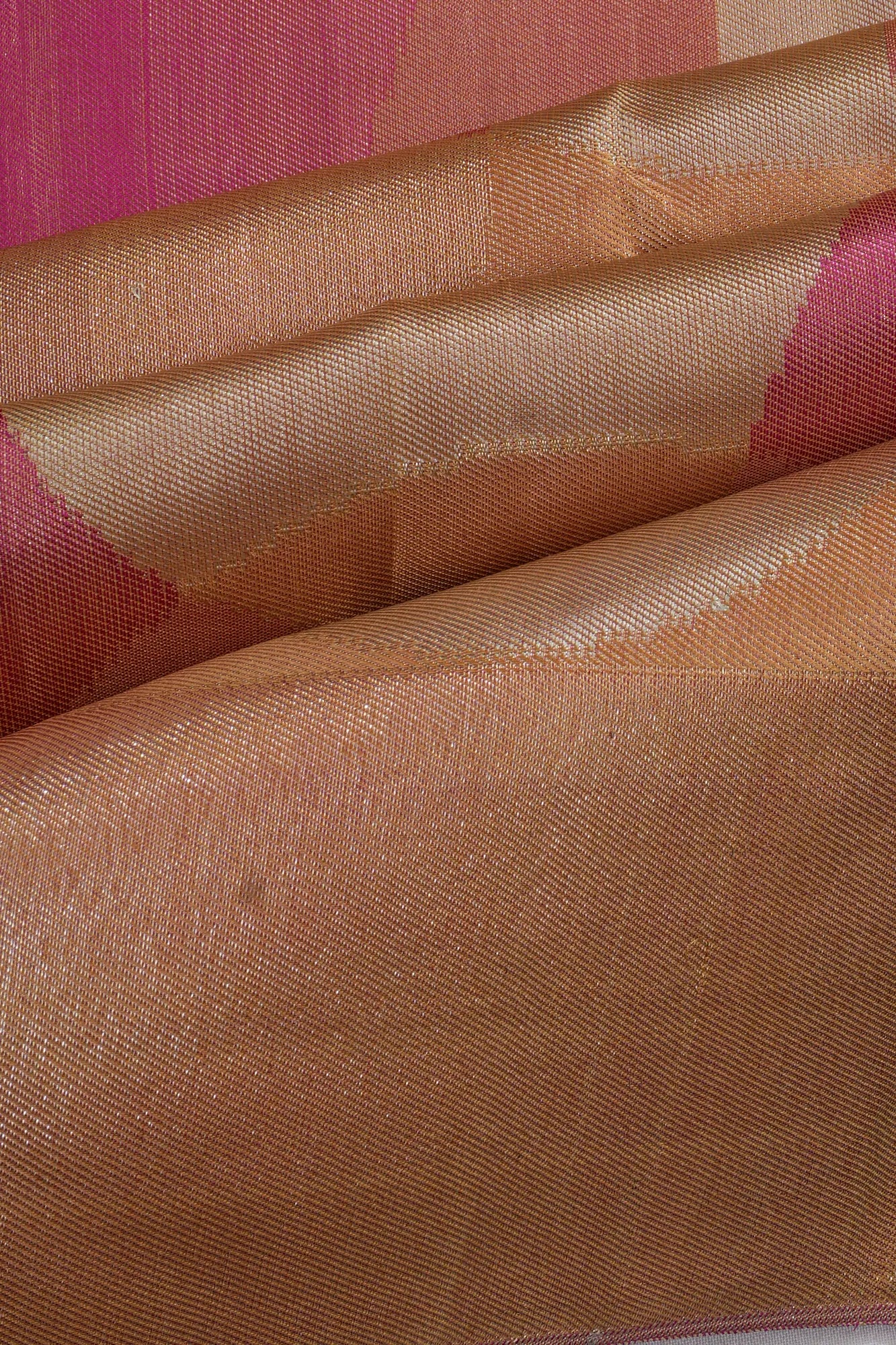 Kanchipuram Silk Brocade Pink Saree