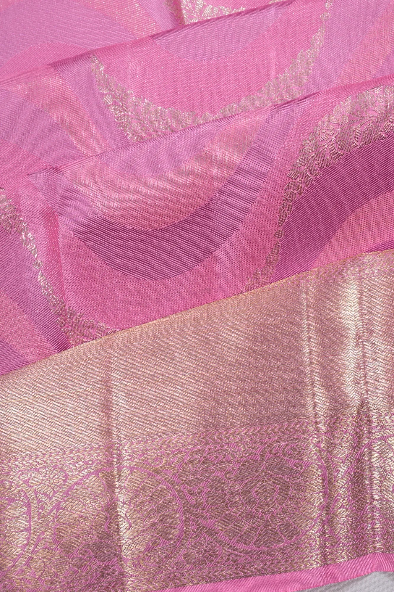 Taranga Kanchi Silk Brocade Pink Saree