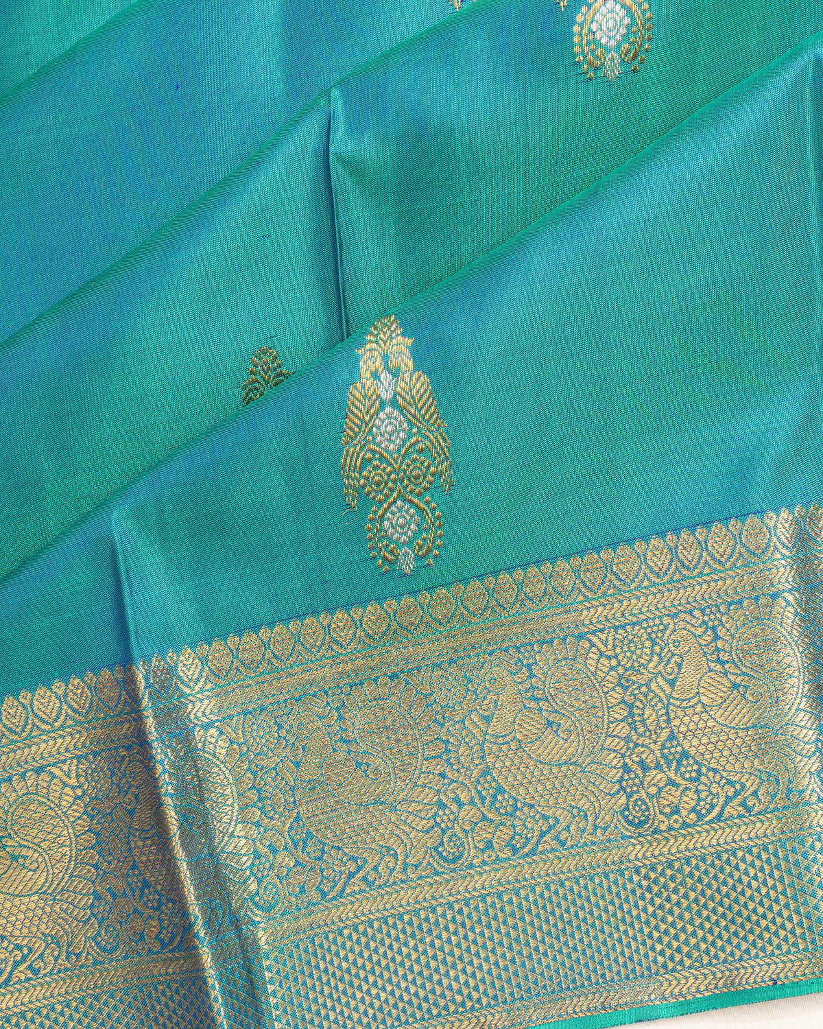 Kanchipuram Silk Butta Blue Saree
