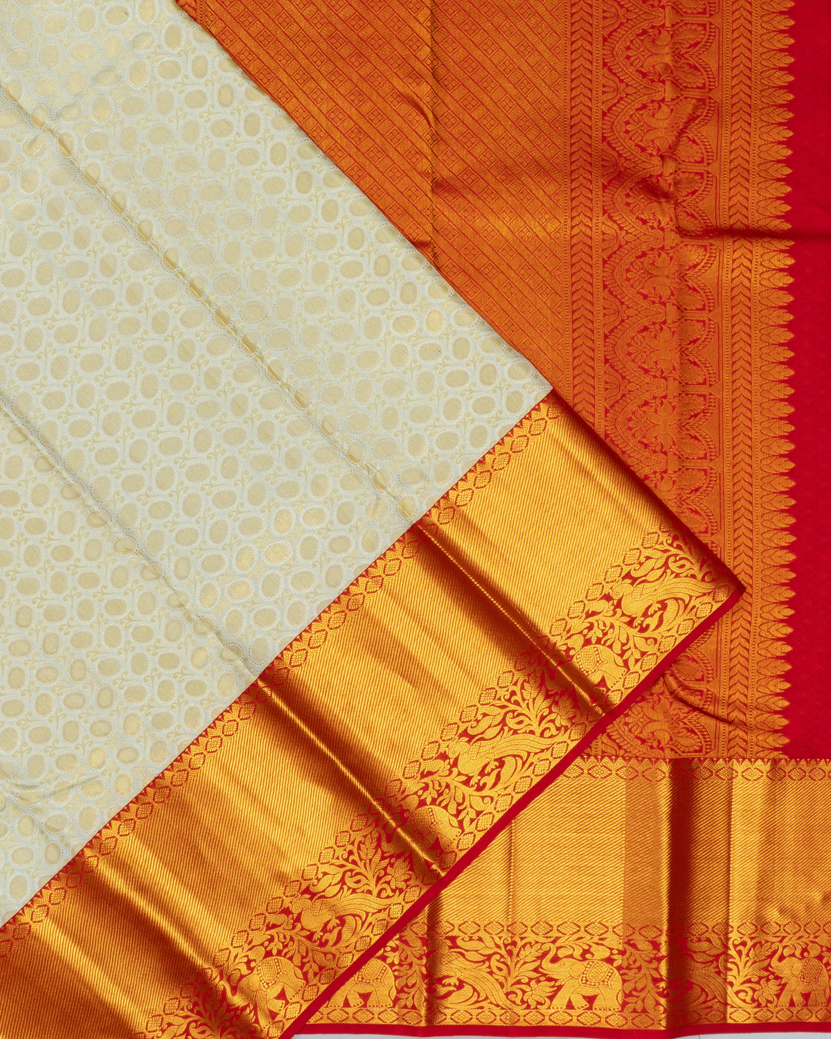 Kanchipuram Silk Brocade Light Blue Saree