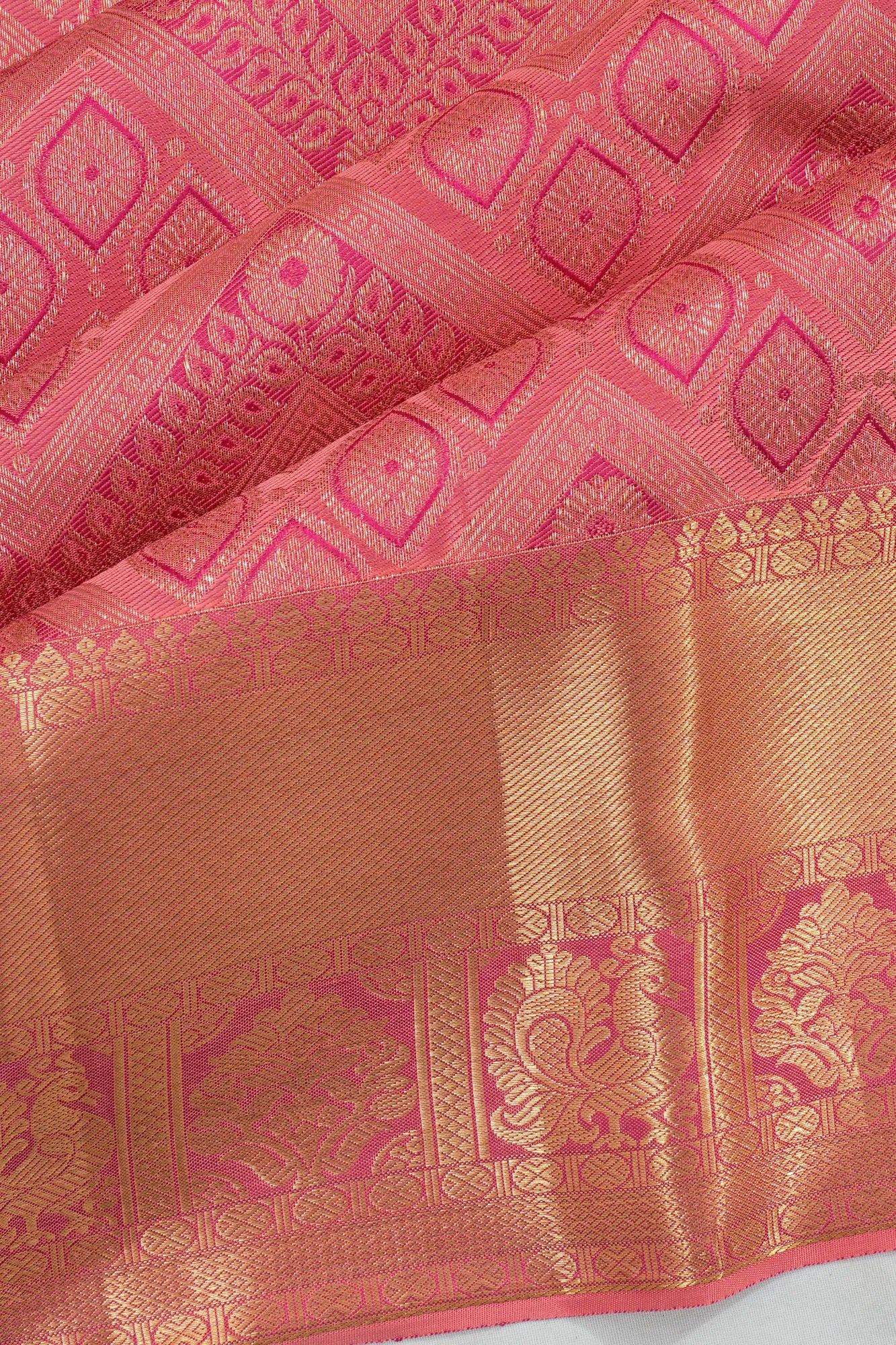 Taranga Kanchi Silk Brocade Baby Pink Saree